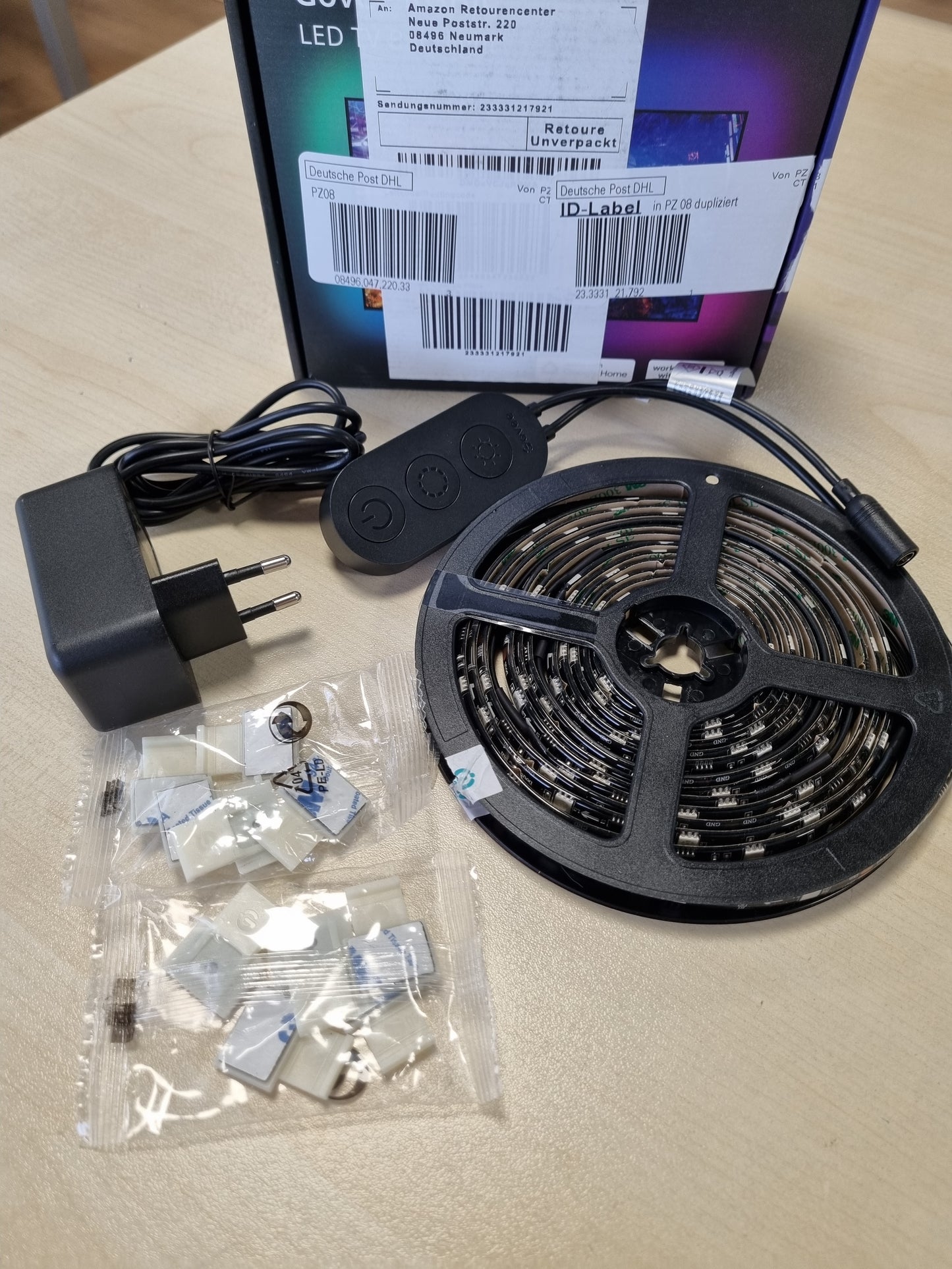 183970 - GOVEE Ndriçim prapa TV LED RGBIC, për TV 55-65 inç, Shirit Inteligjent LED 3.8m me Funskionin e Bluetooth dhe Wi-Fi, Sinkronizim me Muzikë, funksionon me Alexa dhe Google Assistant
