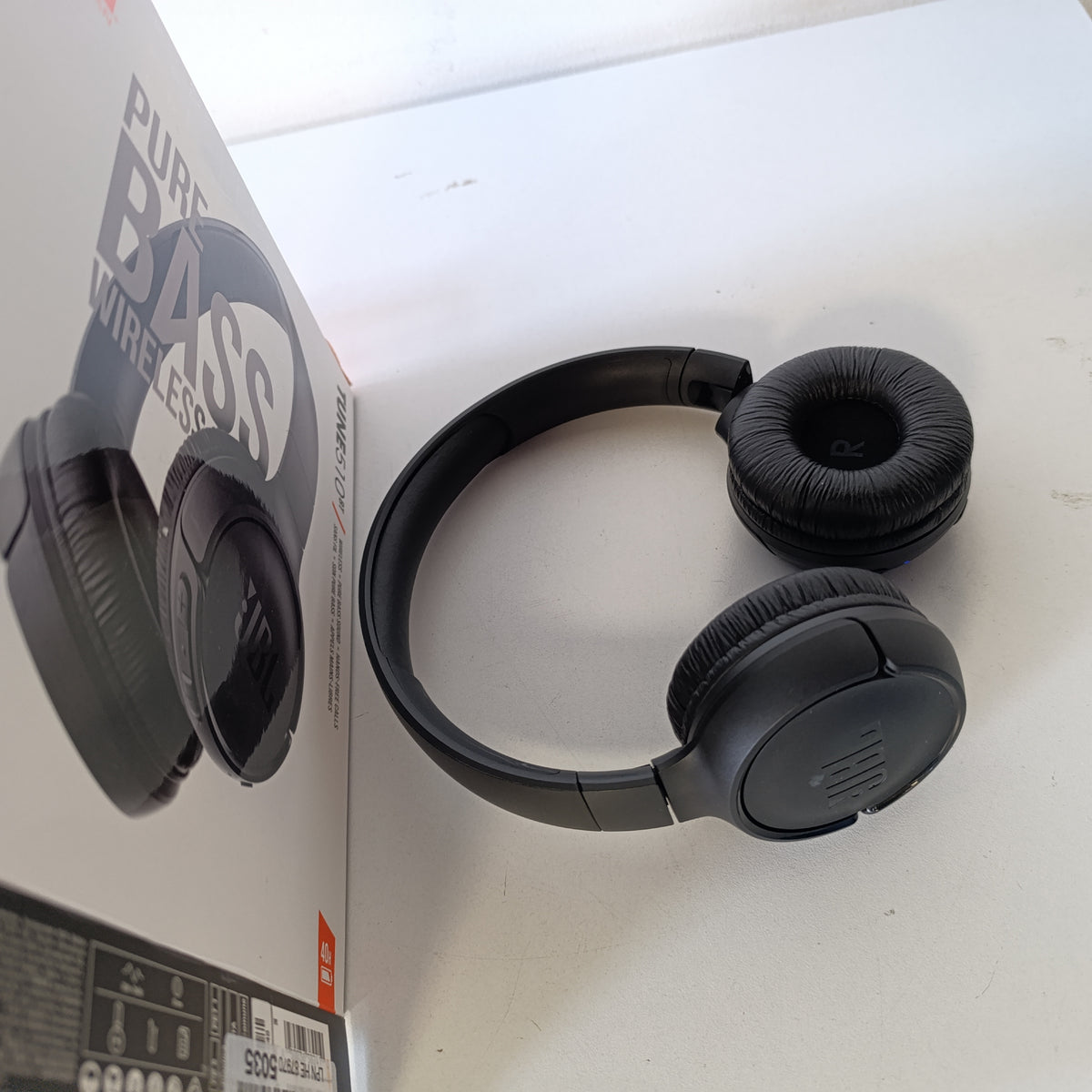 268094 - JBL TUNE 510 BT – Kufje Bluetooth On-Ear – Të zeza – Kufje të palosshme – Jetëgjatësi e baterisë deri në 40 orë