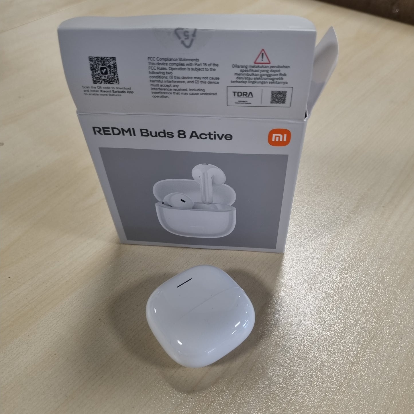 268685 - XIAOMI REDMI Buds 8 Active - Kufje Bluetooth pa tel, gjysmë-në-vesh, altoparlant 14.2 mm, deri në 37 orë kohë dëgjimi, Bluetooth 5.4, IP54, të bardha