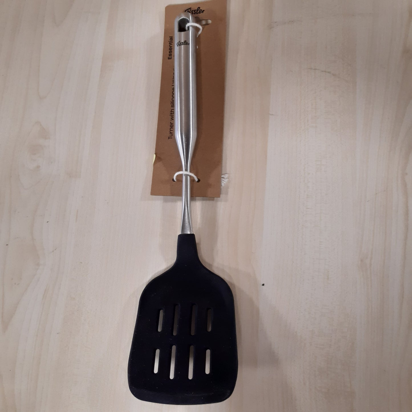 252039 - FISSLER Spatul Essential/Silikoni me dorezë çeliku inox, 34 cm, e përshtatshme për larje në makinë larëse enësh