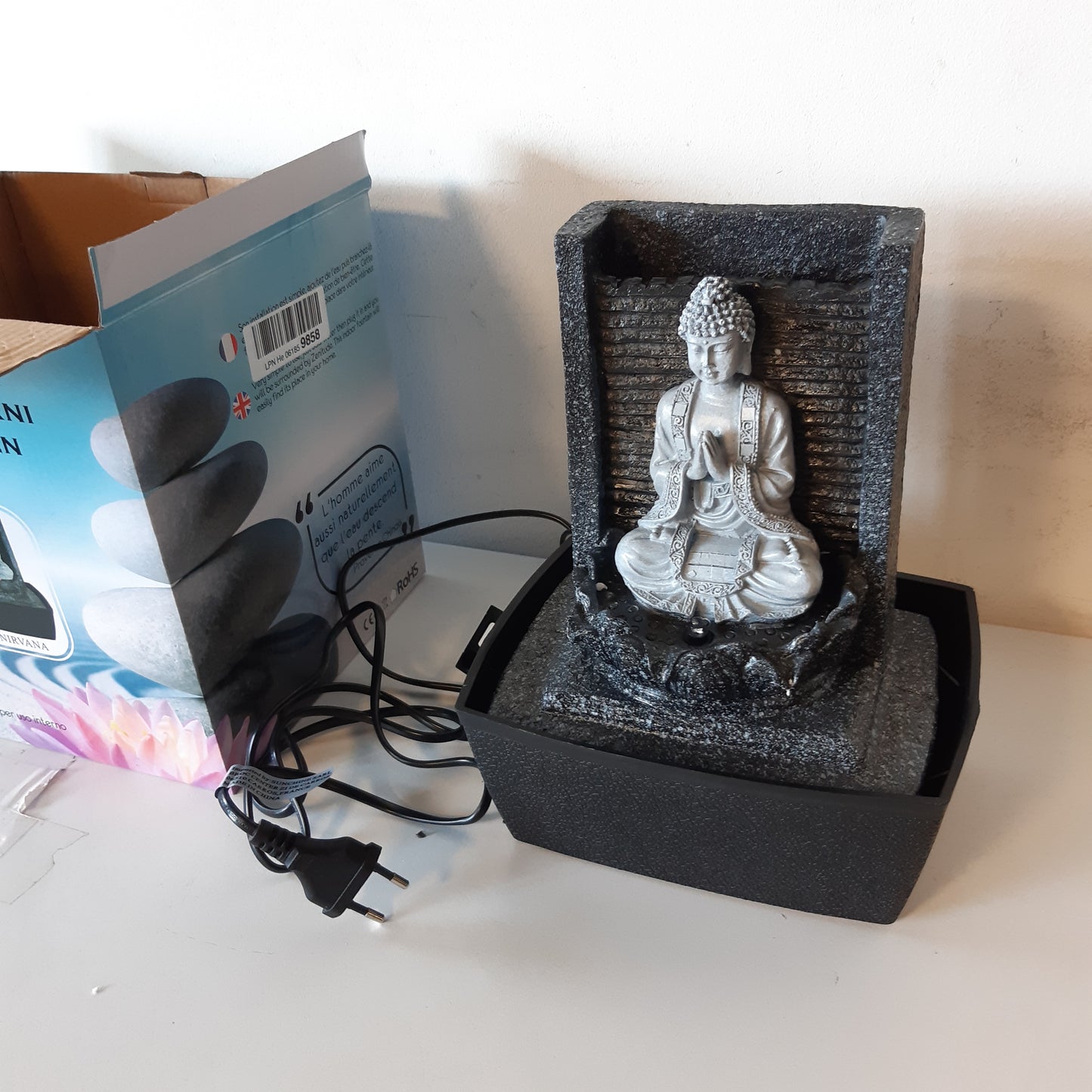 246089 - Zen'Light SCFRB1 - Shatërvan i Brendshëm, 20 x 15 x 26 cm, Ngjyrë Argjendi