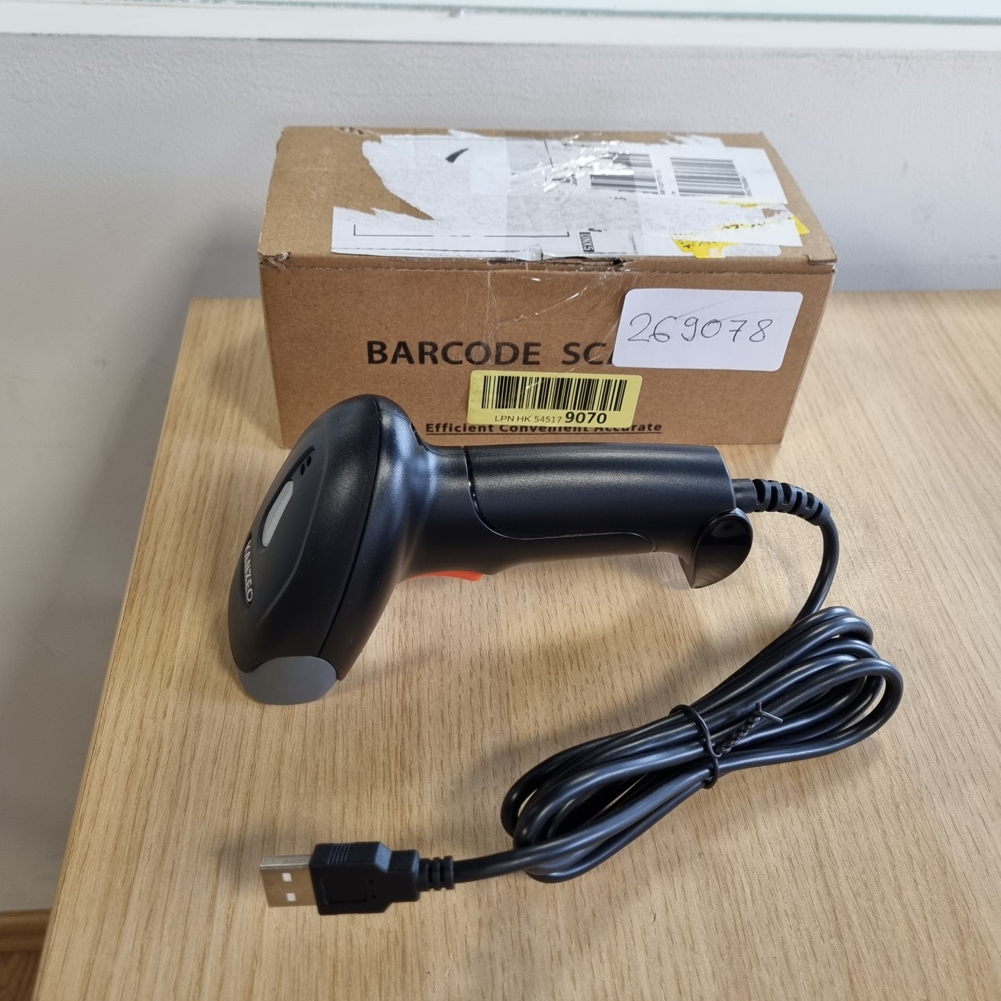 269078 - YANZEO Skaner Barkodi USB CCD, Skanim i Shpejtë dhe i Saktë, Përdorim për Libra, Zyra, Depo, Lexues Barkodi 1D