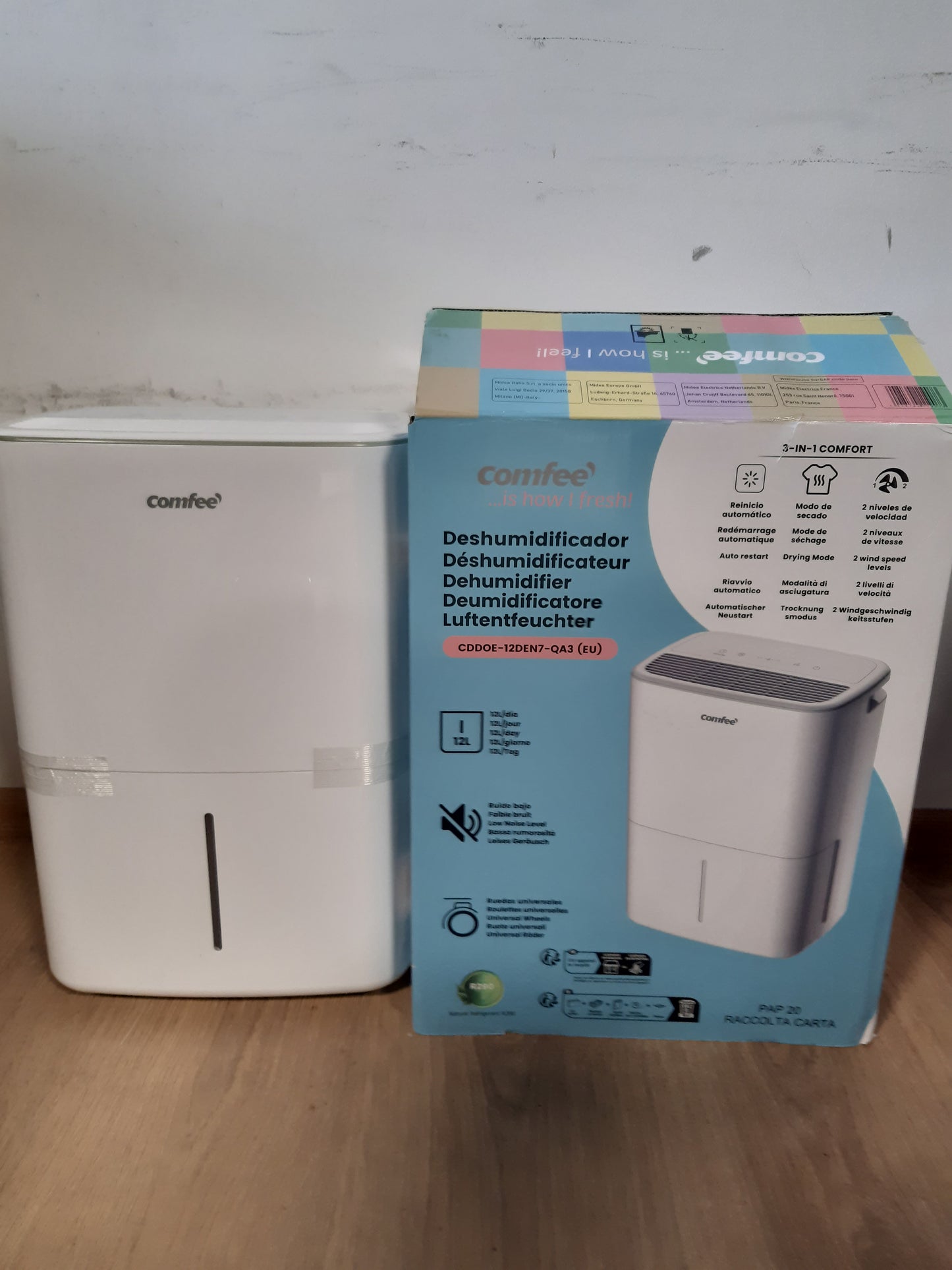 159456 - COMFEE Tharëse Ajri 10 Litra/Ditë, Përshtatshme për Dhoma 40m³ (16m²), Shkrirje Automatike, Bllokim për Fëmijë, Ulje e Zhurmës, Ftohës R290, Modeli CDDOE-10DEN7-QA3(BE)