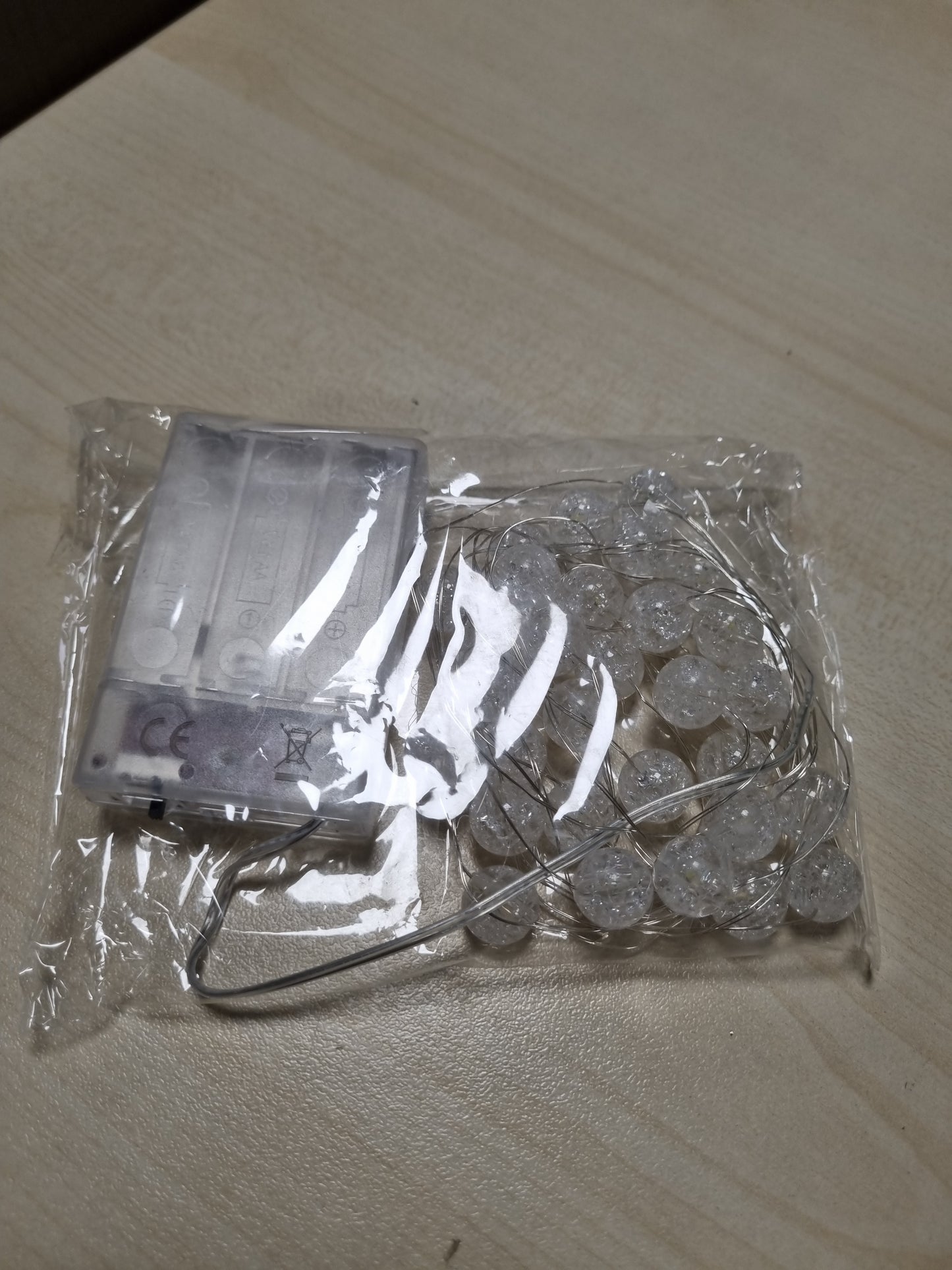 216771 - ENLACE Drita me tela kristali, 3M 30 LED që punojnë me bateri, Drita me tela kristali me kërcitje për dasma, Krishtlindje, Ditën e Shën Valentinit, Dhomë gjumi, Dekorim festash, të bardha