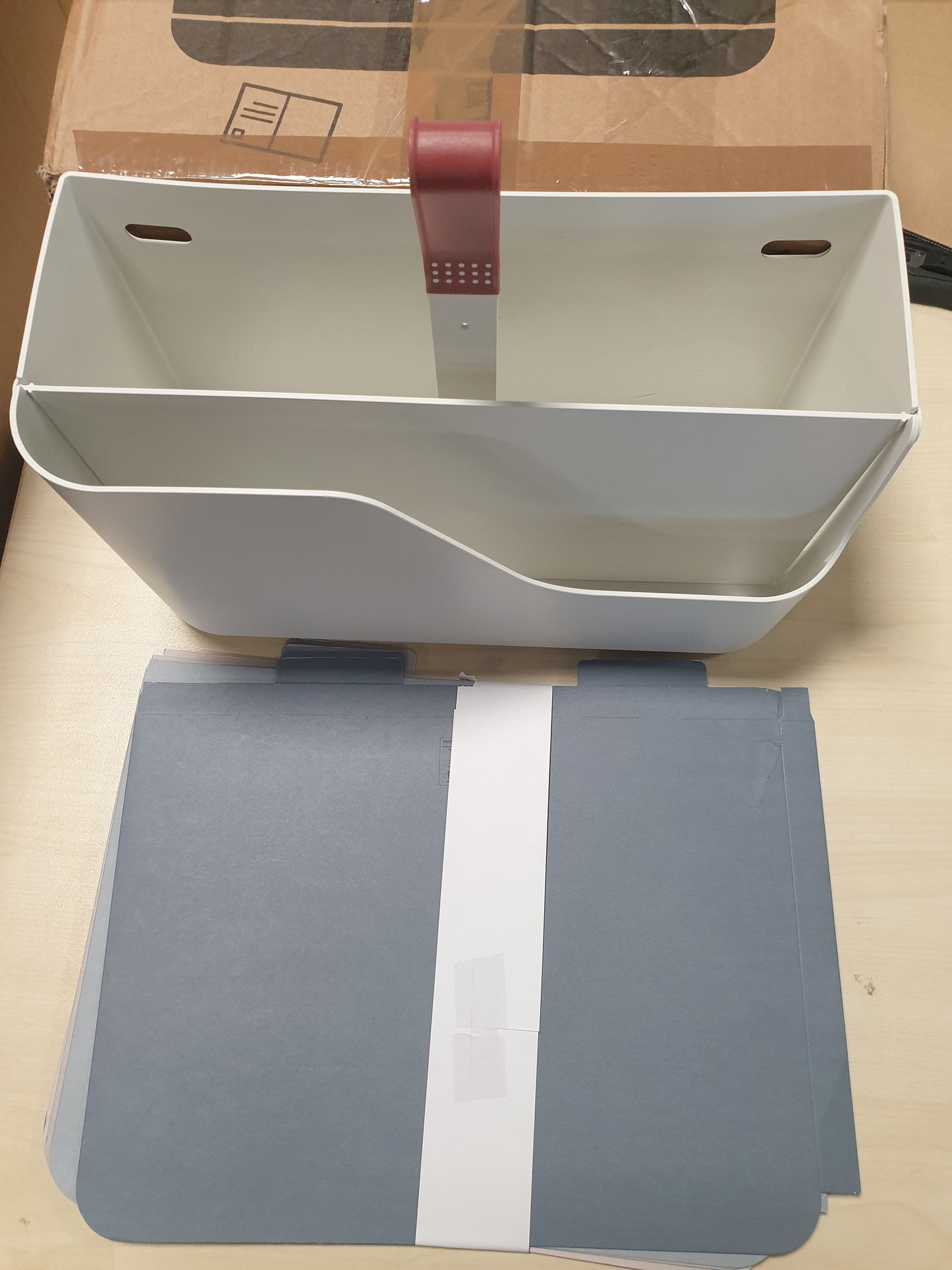213505 - ROTHO Organizues dokumentesh MyPaper Inbox MY PAPER Plus, plastik (PP) pa BPA, (36.4 x 16.8 x 31.7 cm), i bardhë/blu