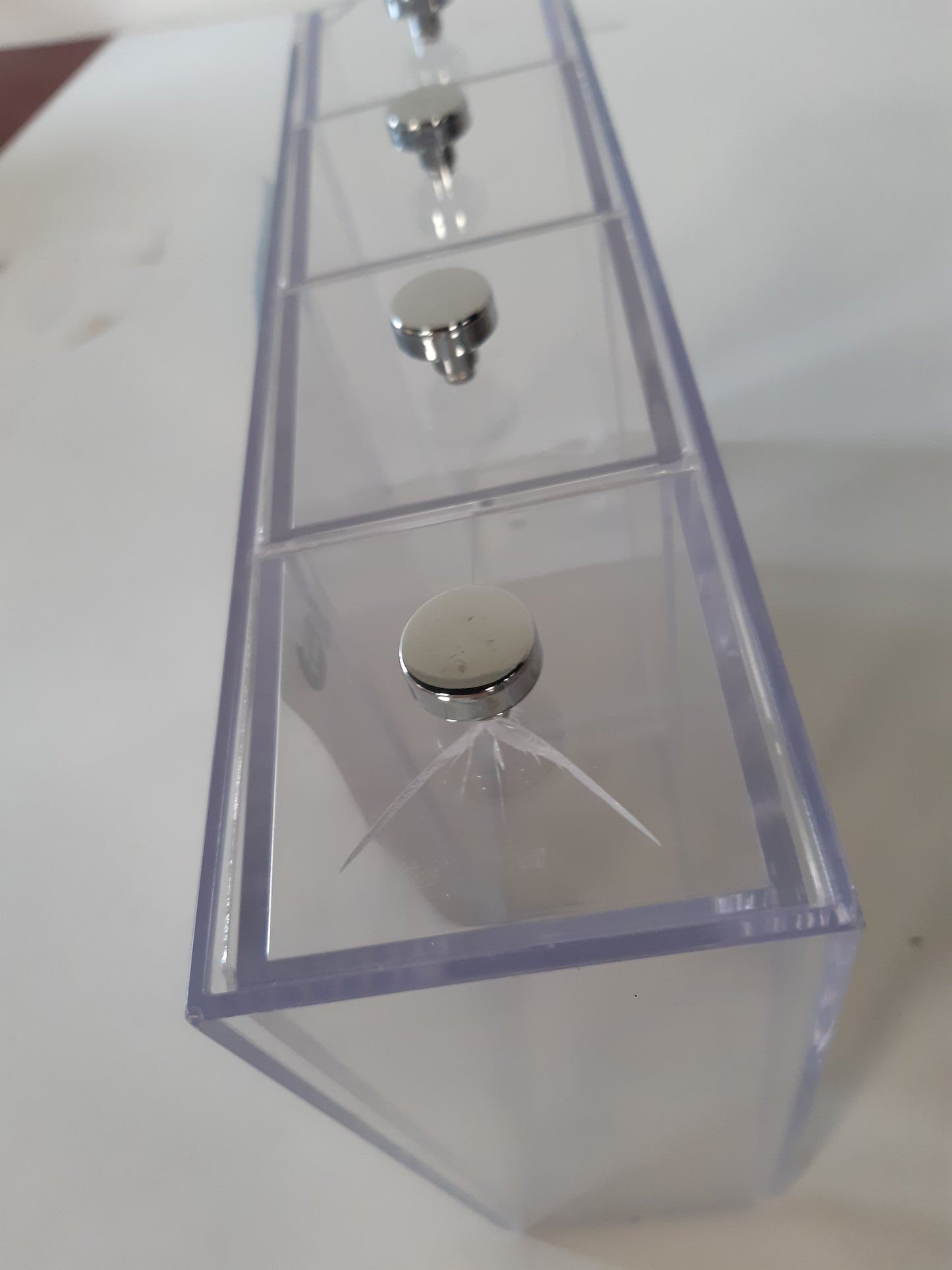 251680 - iDesign Organizues grimi me 4 sirtarë, Kullë e hollë plastike, Transparente
