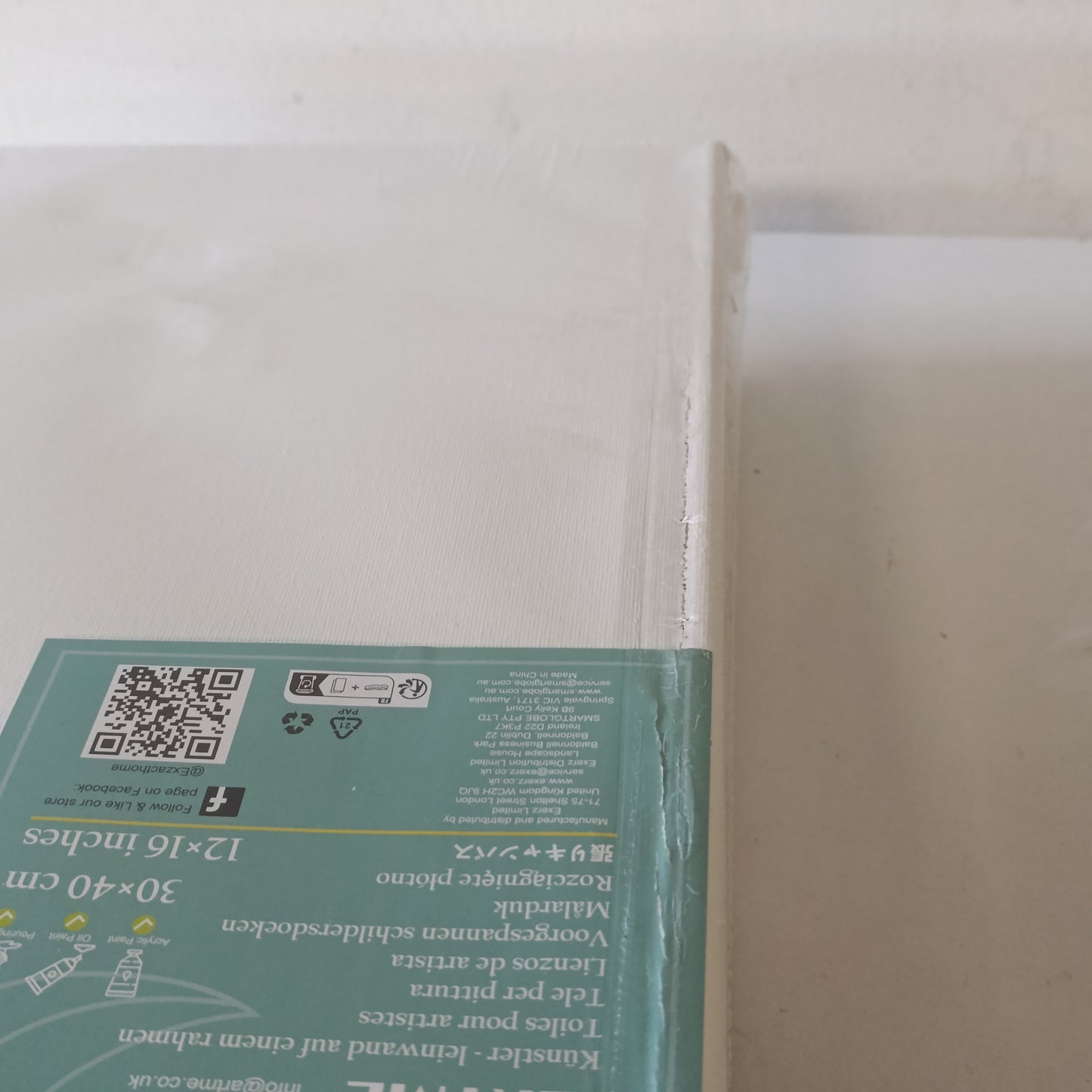 223210 - EXERZ Kanavacë të para-shtruara, 30x40 cm, 5 copë, 1.7 cm kornizë, 280GSM, 100% pambuk, pa acid