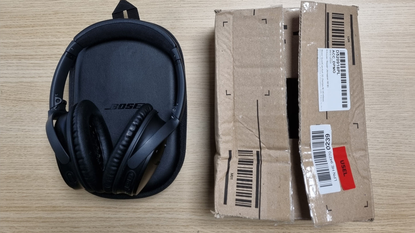 127195 - BOSE QuietComfort 35 II - Kufje Bluetooth Me Anulim Zhurme, Pa Tel mbi Vesh, Me Mikrofon të Integruar dhe Kontroll Zëri Alexa, Ngjyra e Zezë