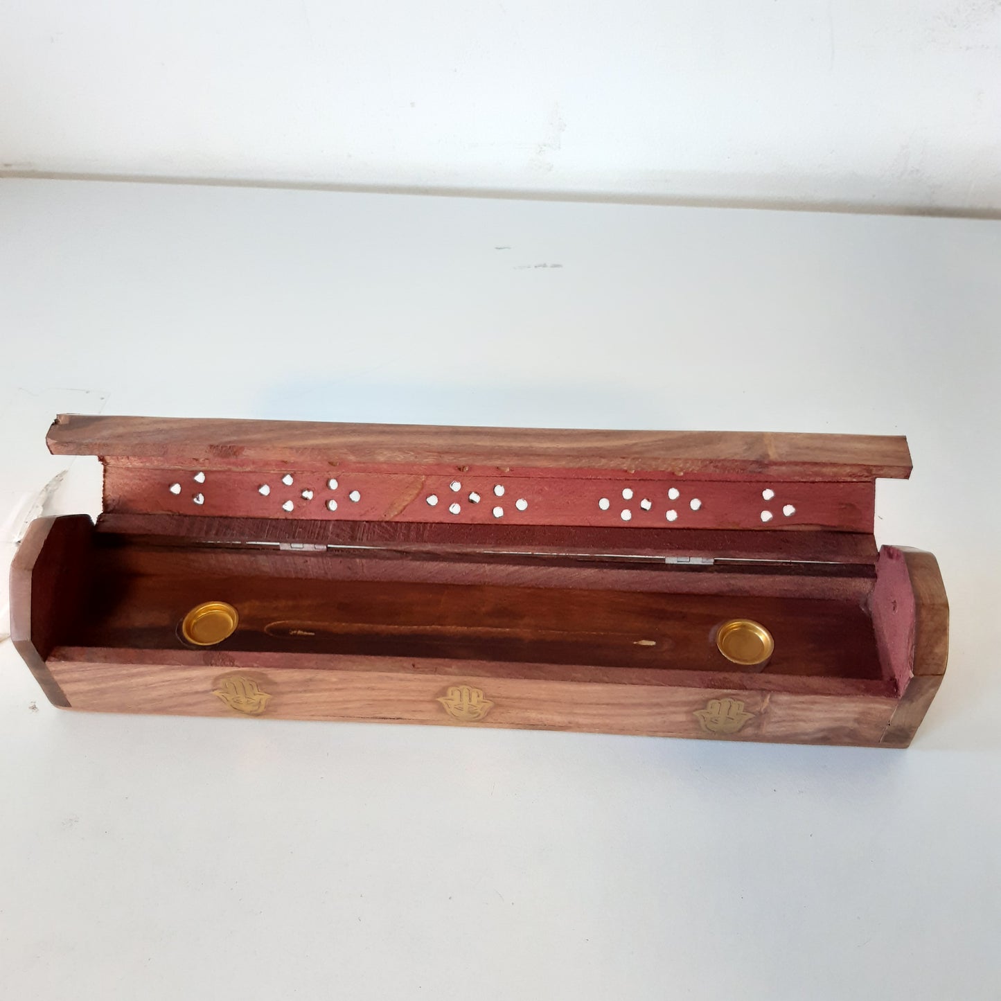216219 - BRAMBLE & JONES Kuti për Ruajtjen e Temjanit prej Druri të Fortë me Mbledhës Hiri dhe Djegës Konik të Integruar, 33.8 x 7.2 x 7.2 cm