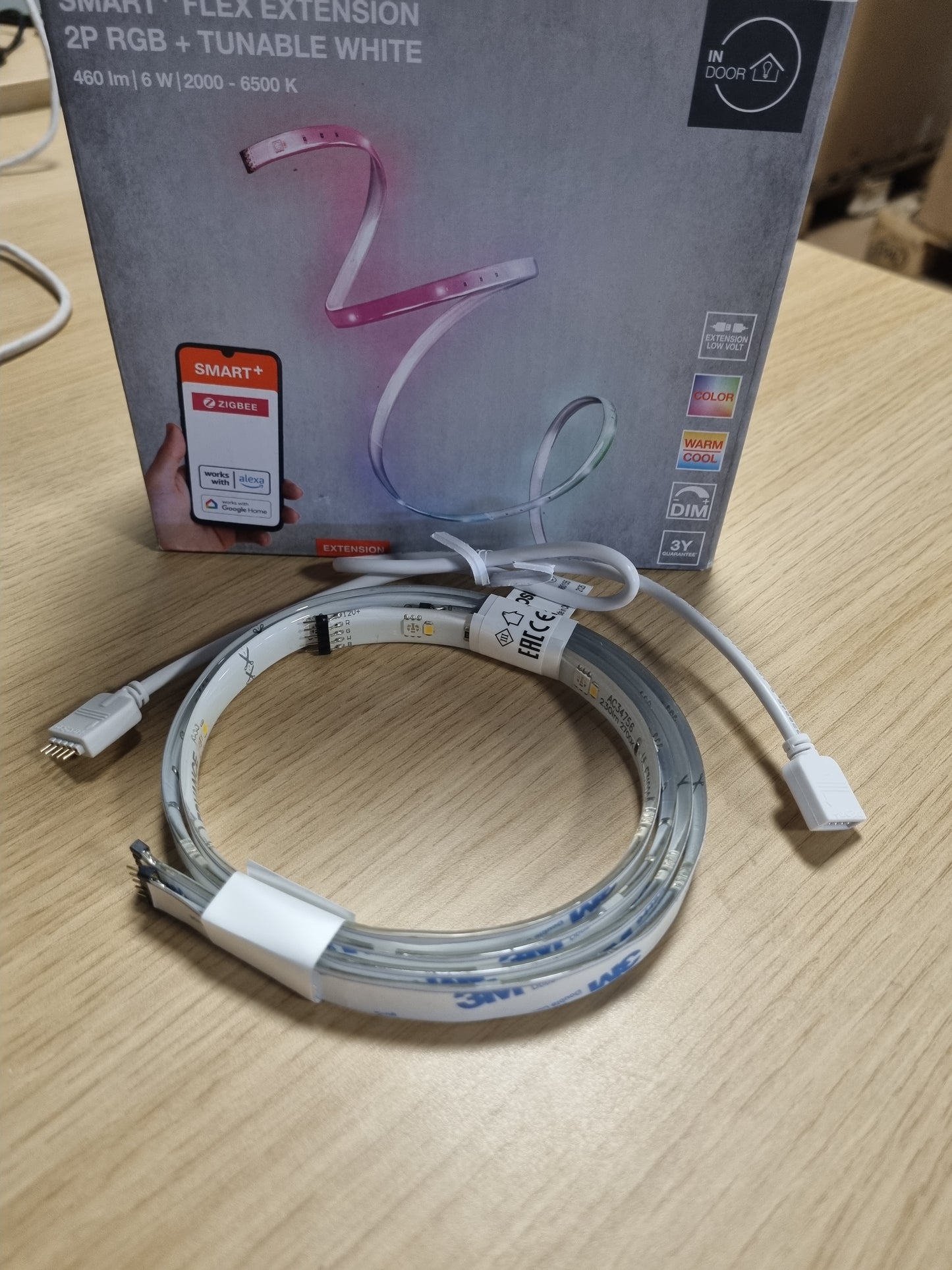 215087 - OSRAM Shirita LED fleksibël SMART+ Zigbee, 2-polësh, zgjatim transparent, mbrojtje IP20, për ndriçim të përgjithshëm