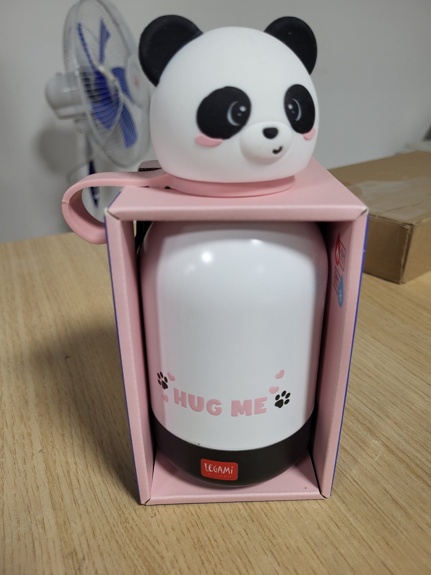 228155 - LEGAMI SHISHE UJI TERMAL HOT&COLD BFF PËR FËMIJË, TEMË PANDA, ÇELIK INOX 18/8, DY SHTRESA ME MBYLLJE HERMETIKE, KAPACITETI 310 ML, MBAN TË NXEHËT PËR 12 ORË DHE TË FTOHTË PËR 24 ORË
