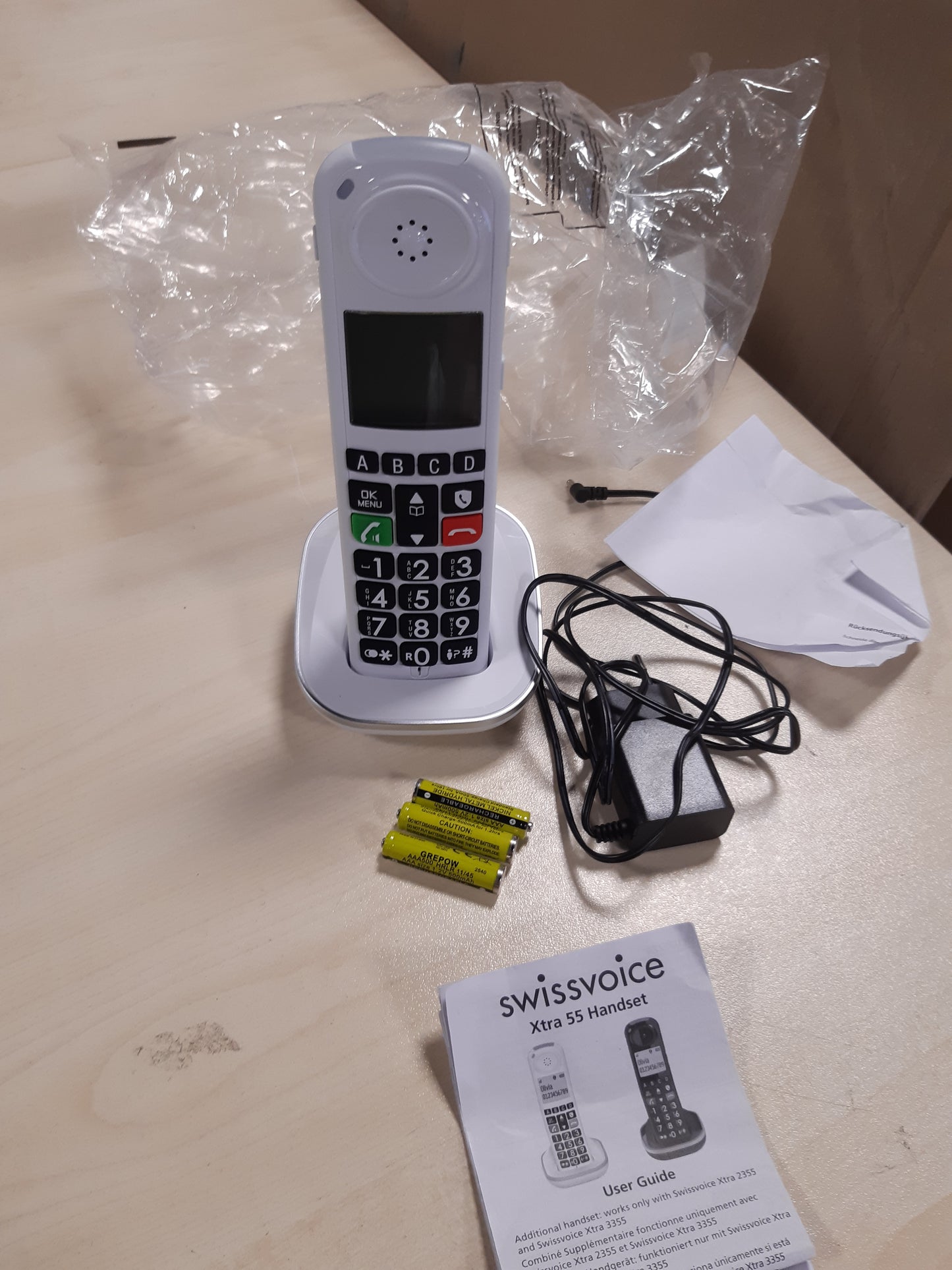 268175 - SWISSVOICE – Telefoni Xtra 55 – Telefon shtesë për telefonat pa tel DECT Swissvoice Xtra 2355, Xtra 2355 Duo dhe Xtra 3355 Combo