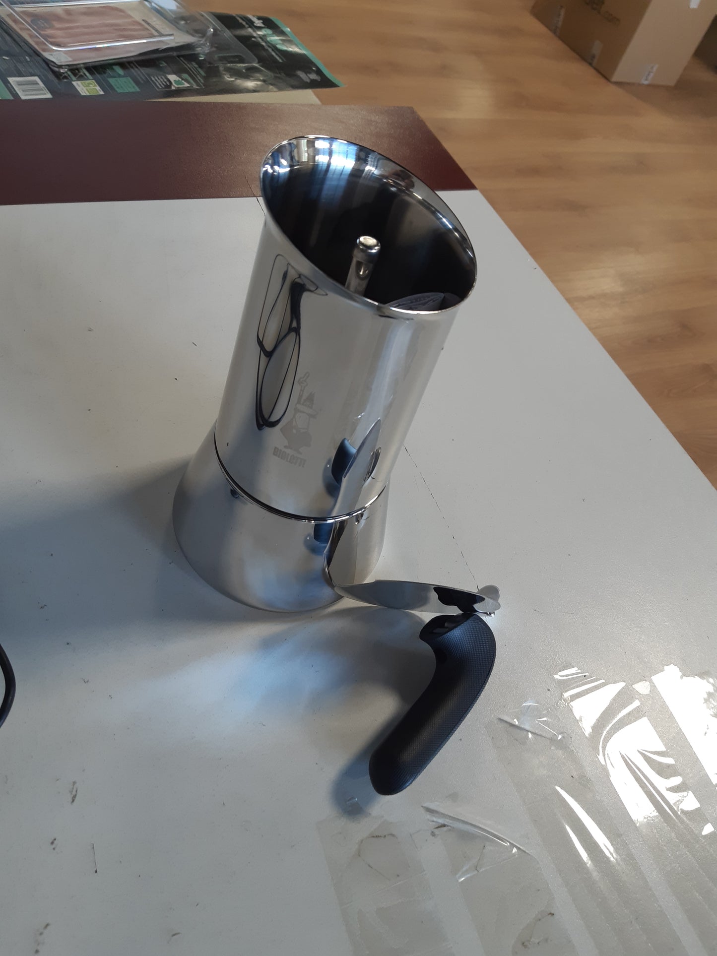 217449 - BIALETTI Venus Induction i Ri, Makinë kafeje Espresso prej çeliku inox, e përshtatshme për të gjitha llojet e sobave, 10 gota (460 ml), Alumini, Argjend