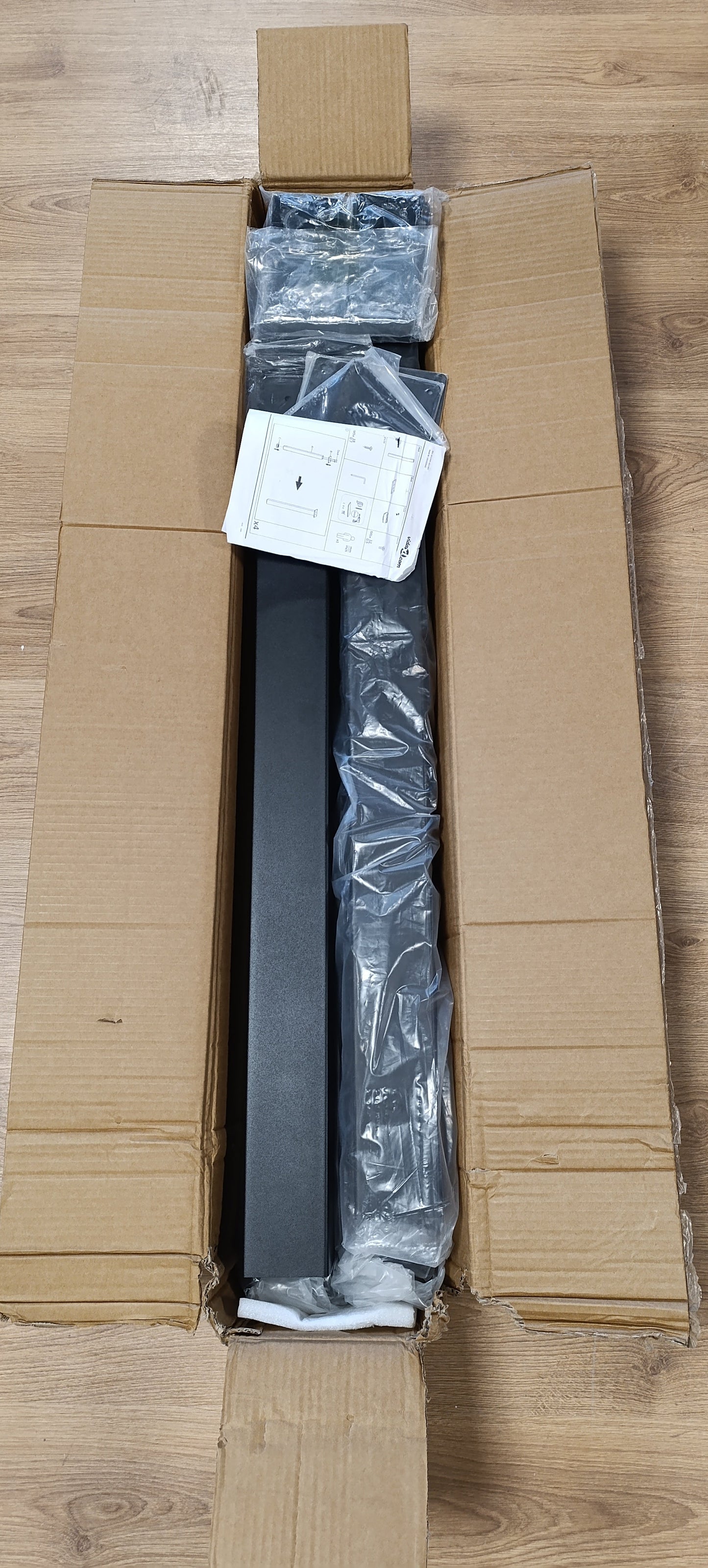 244660 - VIDAXL Këmbë Tavoline Bari 4 copë të Zeza 110-112 cm Çelik