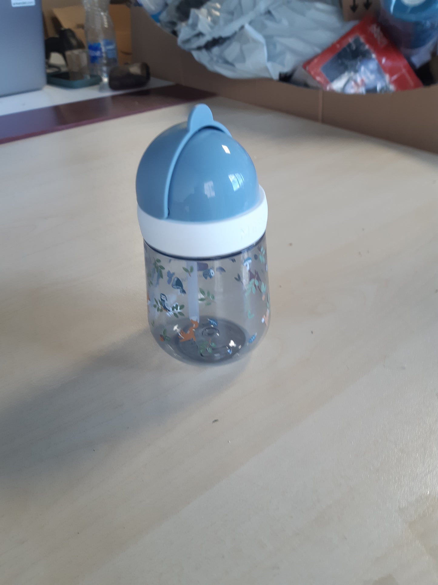 223951 - MEPAL Kupë me Kashtë Holandeze Mio Little - 300 ml - E Sigurt për Lavastovilje dhe Pa BPA - Shishe Pijeje e Papërshkueshme nga Rrjedhja për Fëmijë të Vegjël - Forest Friends