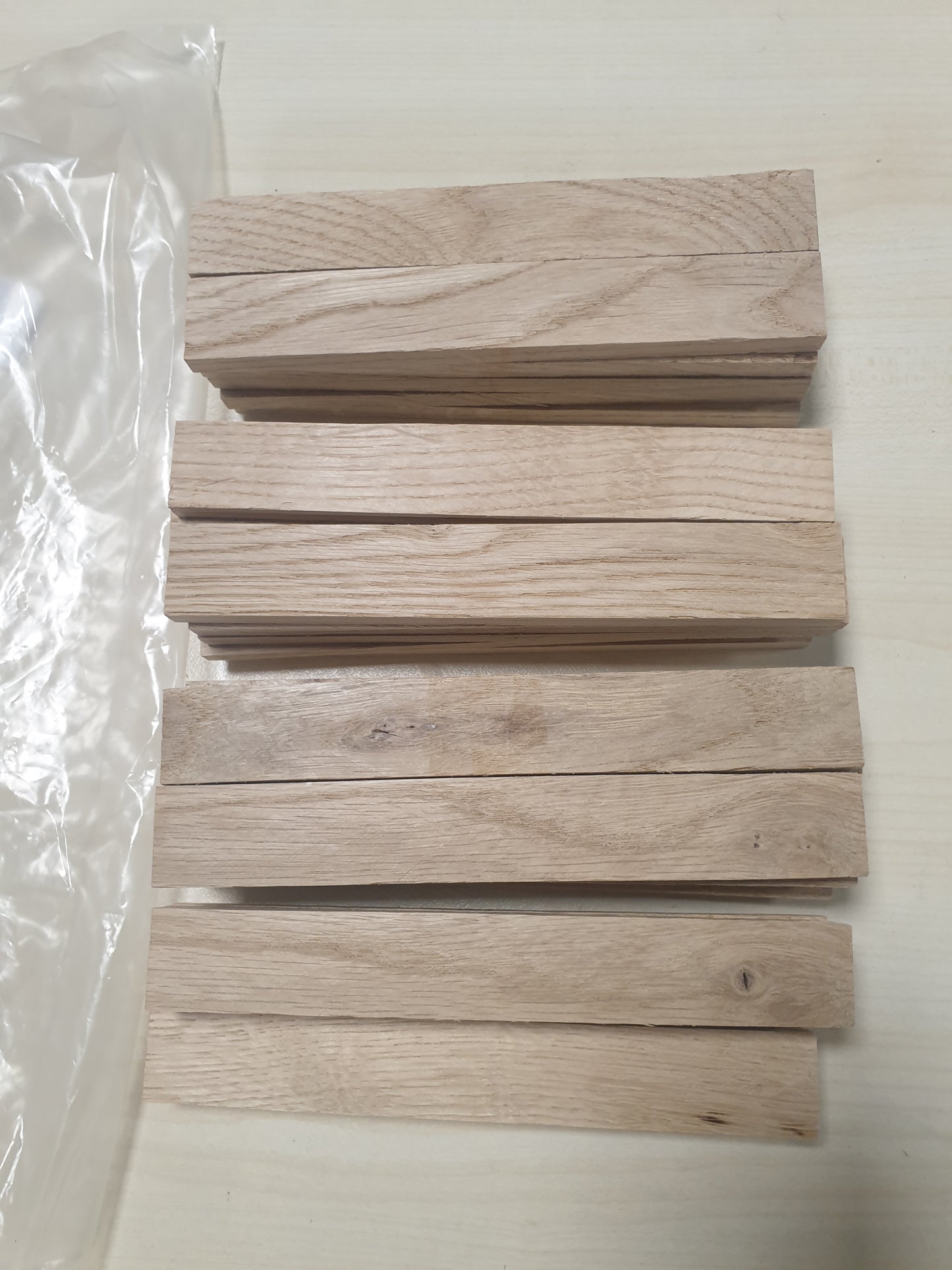 267092 - VmG-Store Shirita druri 22x8x160mm Blloqe artizanale të lirshme prej lisi për punime artizanale me shkopinj, shirit druri (36)