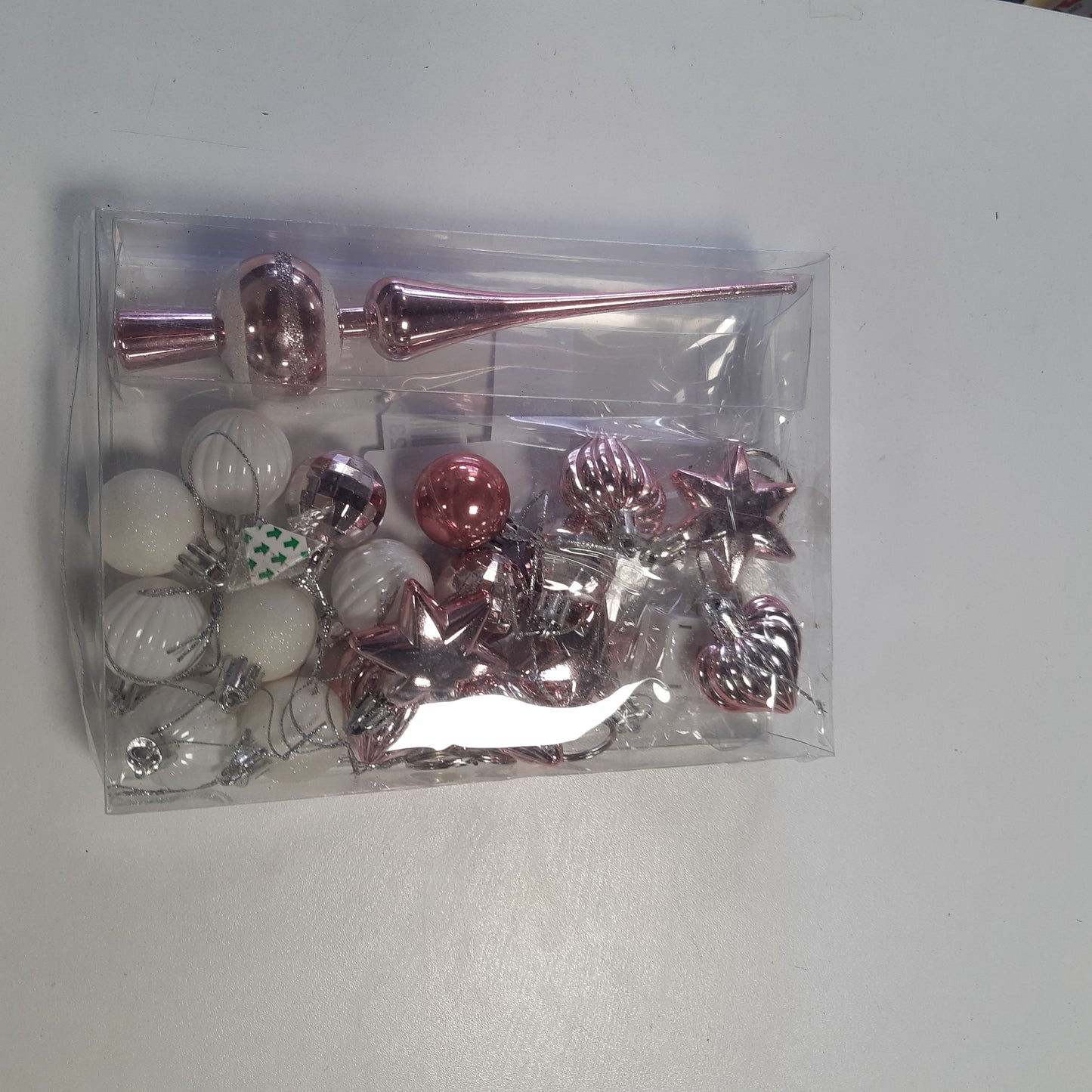 263371 - Set me 34 pjesë skulpturash rozë për Krishtlindje, skulptura të vogla mini për Krishtlindje, dekorime tavoline, zbukurime për pemën e Krishtlindjeve