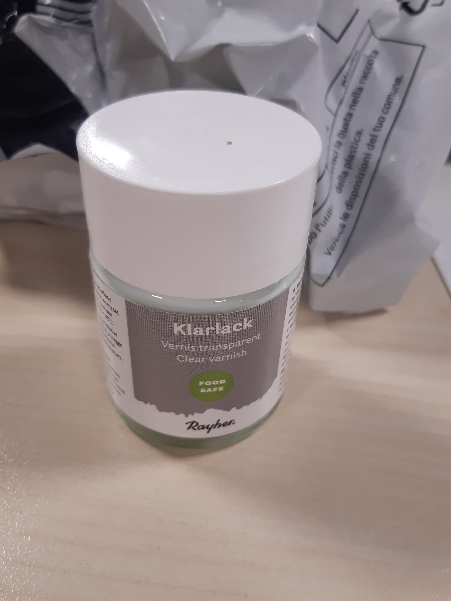 223965 - RAYHER 35031000 Llak transparent për ushqim - Kanaçe 50 ml - Rezistent ndaj pështymës dhe djersës