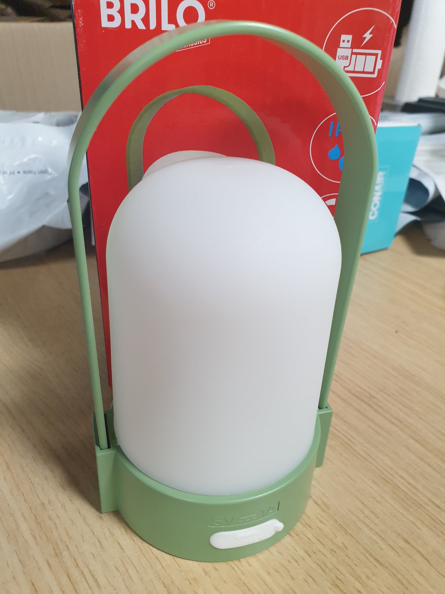 229435 - BRILONER Llambë Tavoline LED Pa Tel IP44, me Kontroll me Prekje, me Errësim, me Bateri të Zëvendësueshme, Pranë Komodinës, Lexim, LED, Kamping, Punon me Bateri, Për Jashtë, 9x8x15.5 cm, Jeshile Limoni, Lindgrün
