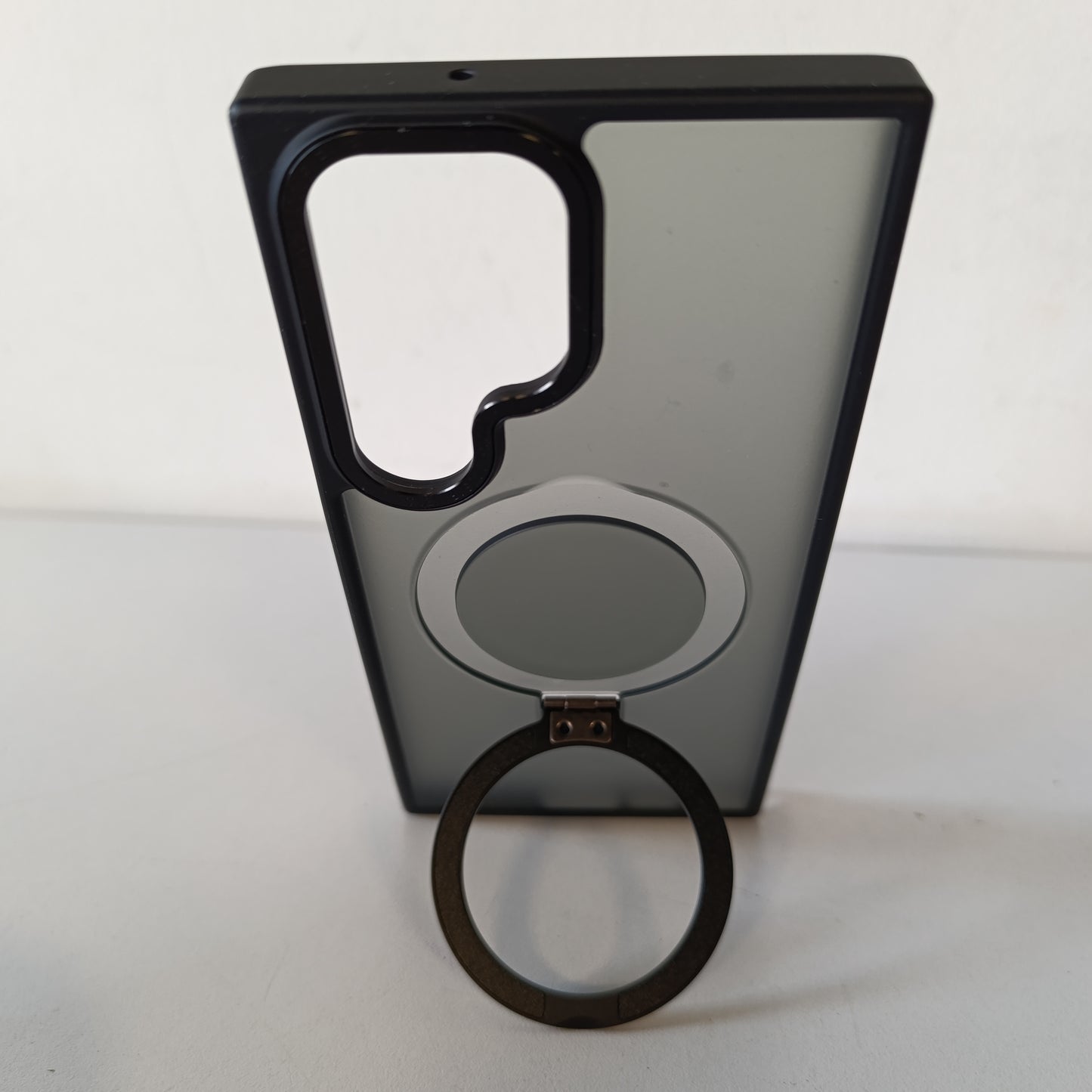 266947 - HUAWEI Mbrojtëse për Samsung Galaxy S23 Ultra, Mbajtëse e fortë magnetike e padukshme e unazës, mbrojtje e gradës ushtarake, Mbrojtëse rezistente ndaj goditjeve për Samsung S23 Ultra, e zezë