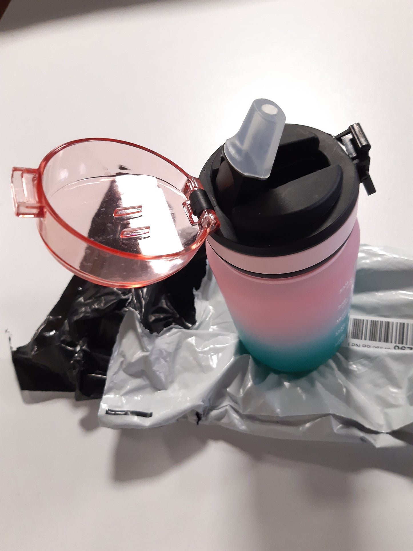 206185 - HONEYHOLLY Shishe Uji Sportive për Fëmijë, 500ml, Pa BPA, e Përshtatshme për Pije të Gazuara, me Kashtë, e Papërshkueshme nga Rrjedhjet, për Palestër, Shkollë, Çiklizëm