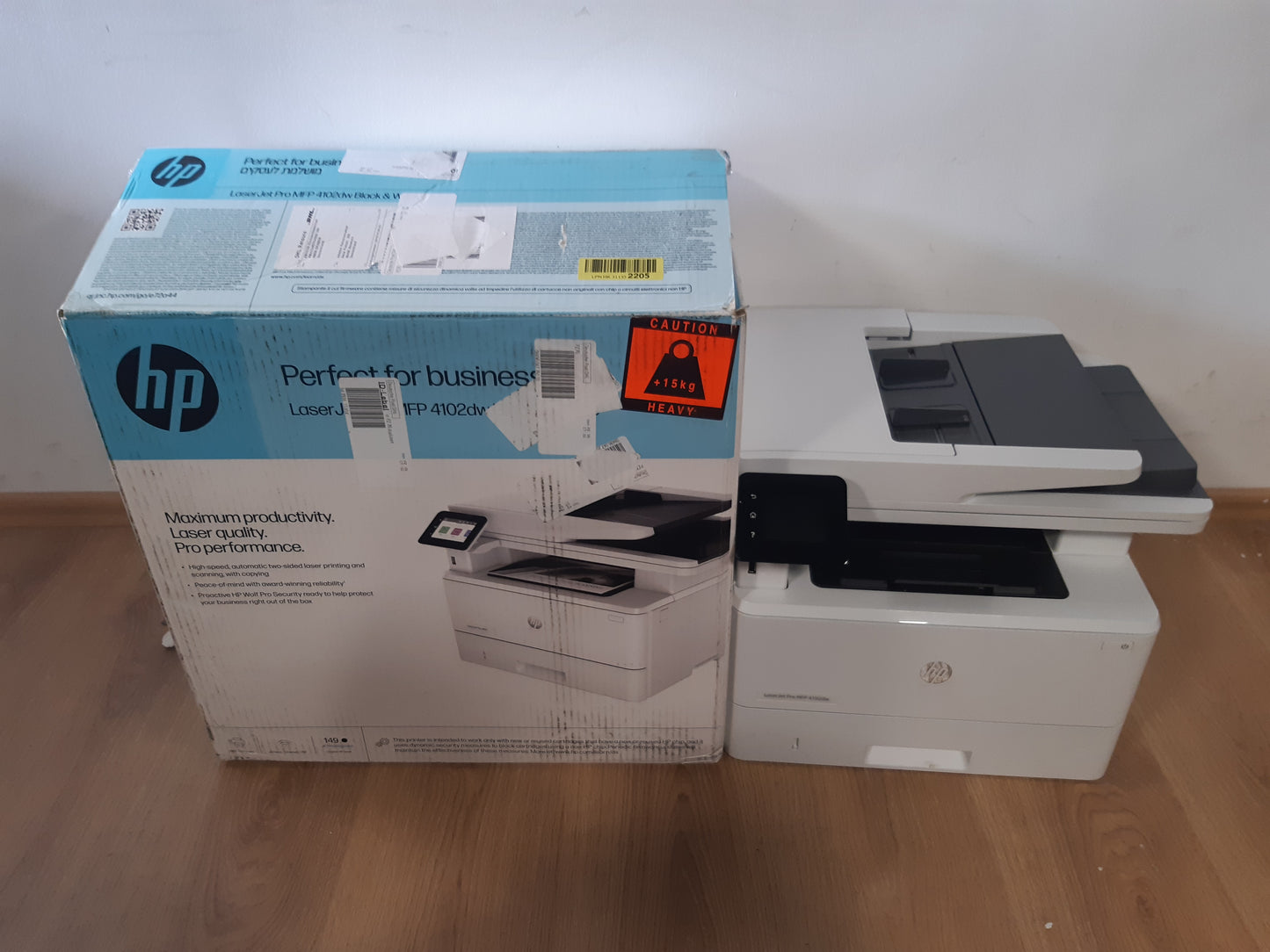 126015 - HP LASERJET PRO MFP 4102DW - Printer Lazer Shumëfunksional, Wi-Fi, Printim Automatik Dy Anësor, Shpejtësi e Lartë Printimi, Kapaciteti deri në 80,000 Fq. në Muaj, Siguria HP Wolf Pro