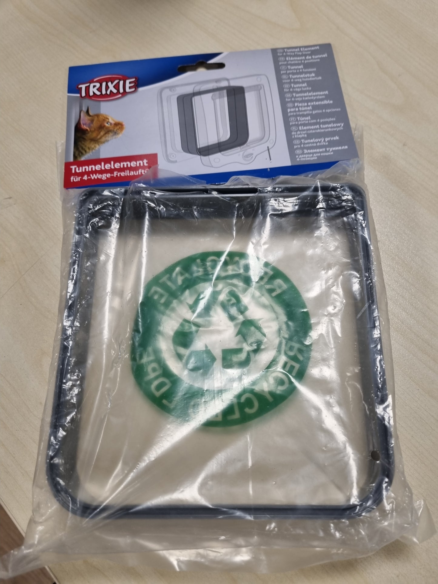 216614 - TRIXIE Element Tuneli Zgjatues për Derën me Lëvizje të Lirë TRIXIE 44232, zgjat thellësinë e instalimit me 27 mm, Plastik, Gri, 44252