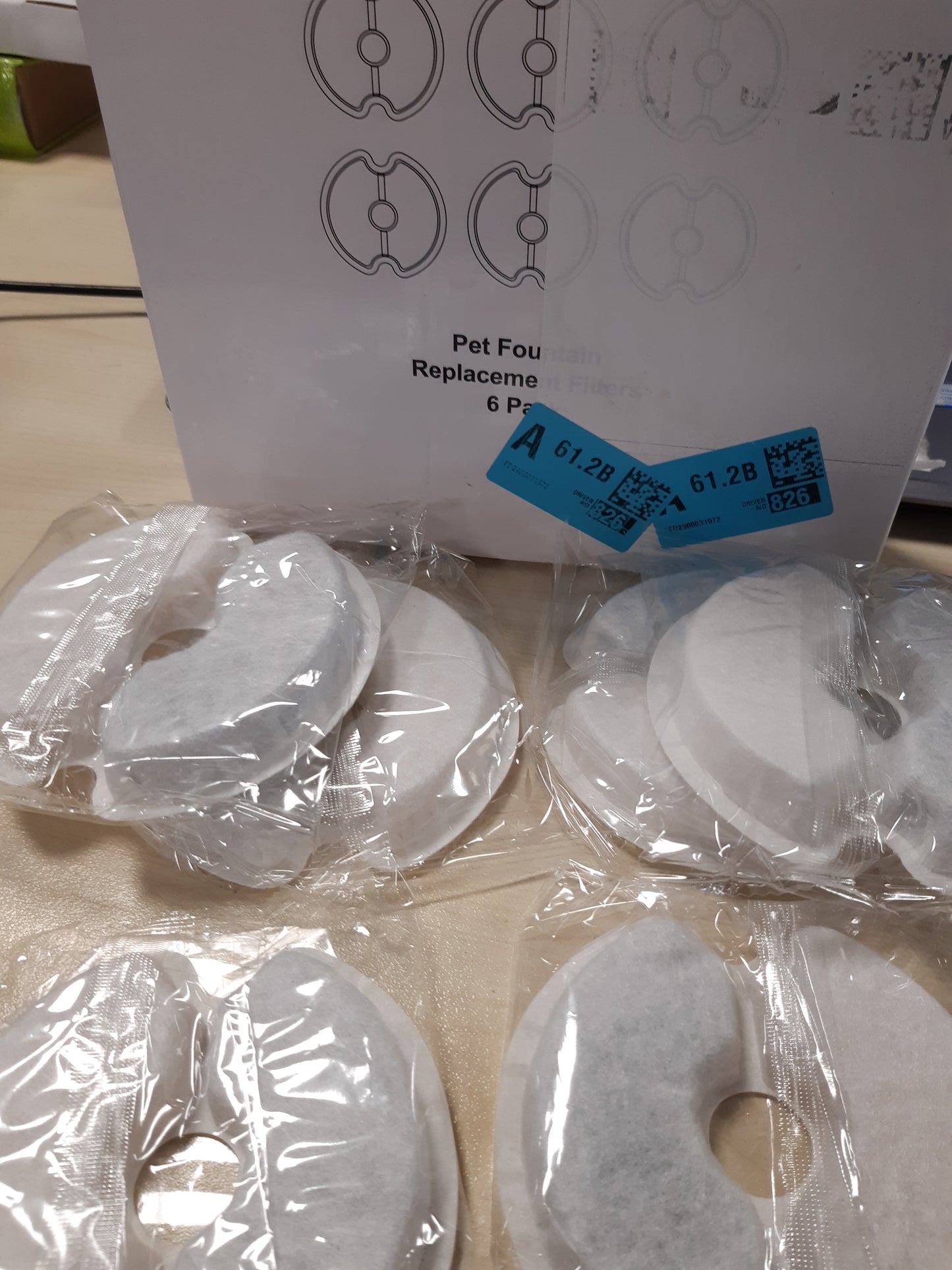 216801 - YIUPEA | Set filtrash uji me 6 pjesë, filtra zëvendësues për shatërvanë macesh 2L dhe 2.5L/67oz dhe 84oz