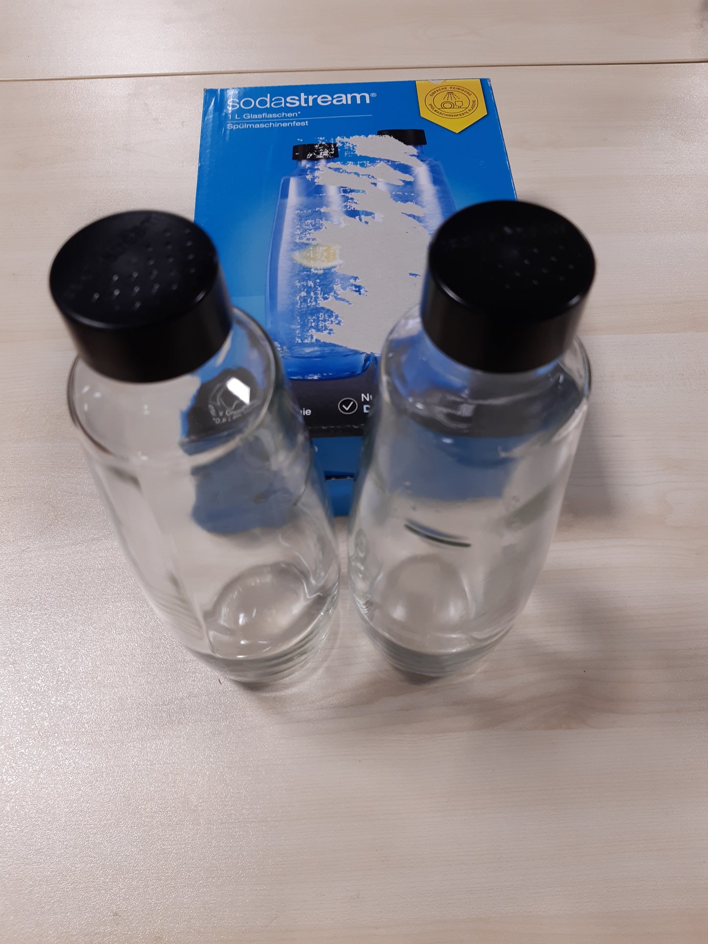 233396 - SODASTREAM Shishe qelqi 1L DUO, mund të lahet në lavastovilje, e pajtueshme me DUO dhe E-DUO, dizajn elegant, pako me 2 copë