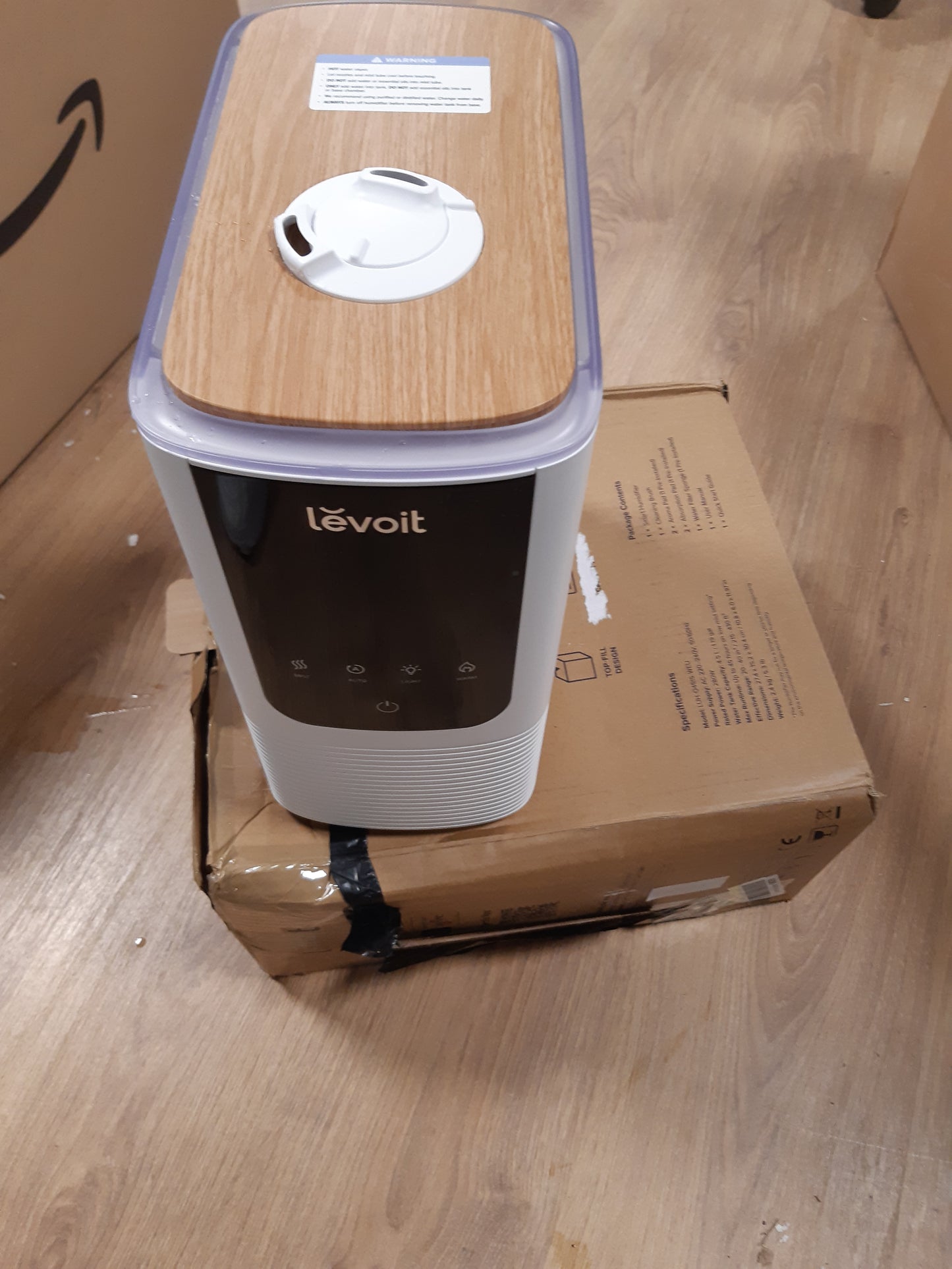 160633 - LEVOIT OASISMIST Lagështues Inteligjent, Mbushje nga Lart, Kapacitet 4.5L / 45H Kohëzgjatje funksionimi në 40㎡, Mjegull e Ngrohtë dhe e Ftohtë, Kompatibil me APP dhe Alexa, me Ndriçim të Personalizuar dhe Aromaterapi, Tihe nën 26dB