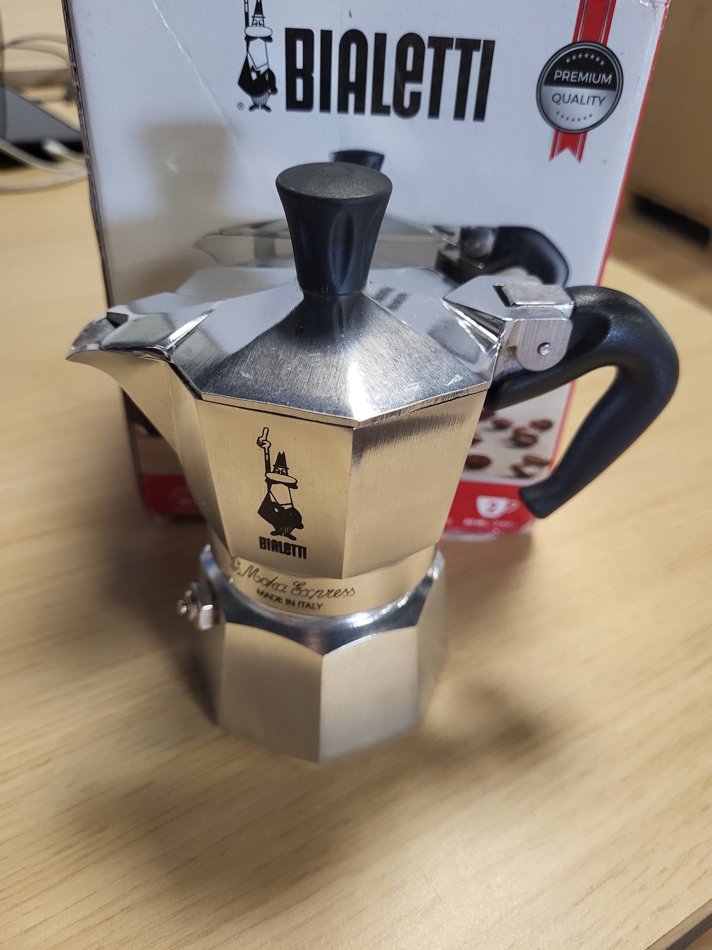 256340 - BIALETTI Moka Express, Makina e Kafes, 2 filxhanë (90 ml), Alumini, Argjendi