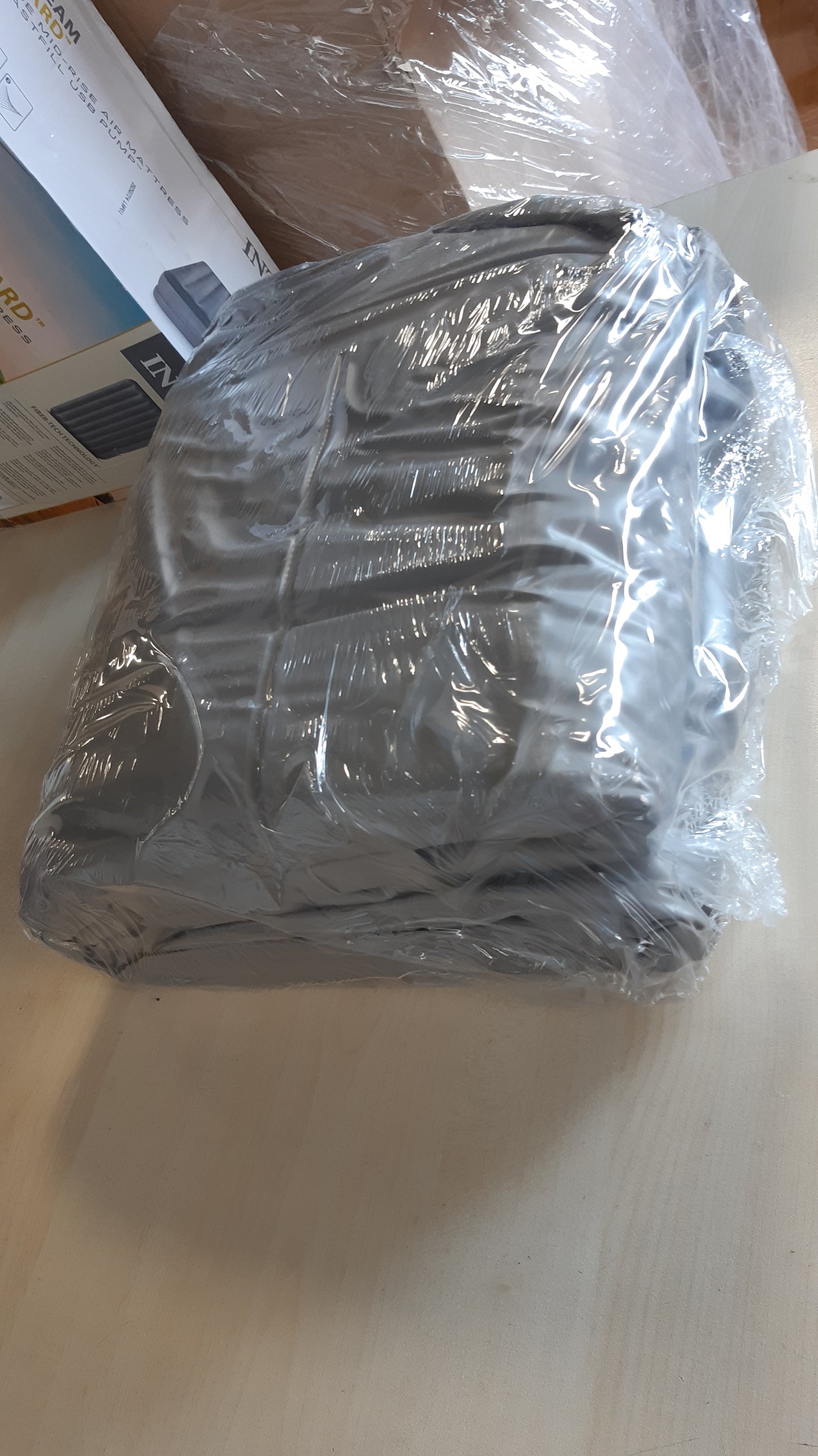 167153 - INTEX Dyshek i Ajrit Prestige Mid Rise Flex për 2 Persona me Pompë Elektrike dhe Prizë USB, Ngjyra Gri