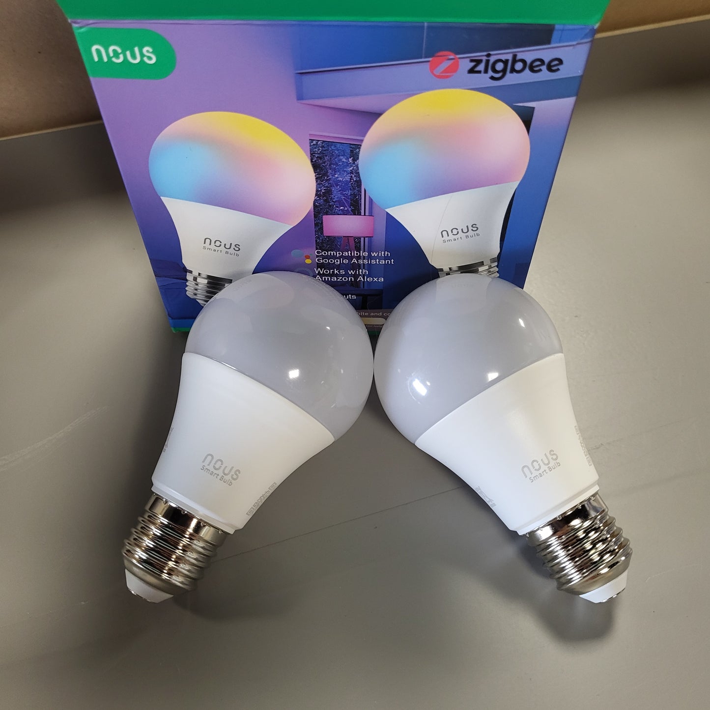 261391 - NOUS Llampa P3Z Smart ZigBee RGB E27, e pajtueshme me Alexa, Hue Bridge, Google Home, 16 Milion Ngjyra, Kontroll Zëri dhe Aplikacioni, 2700-6500K