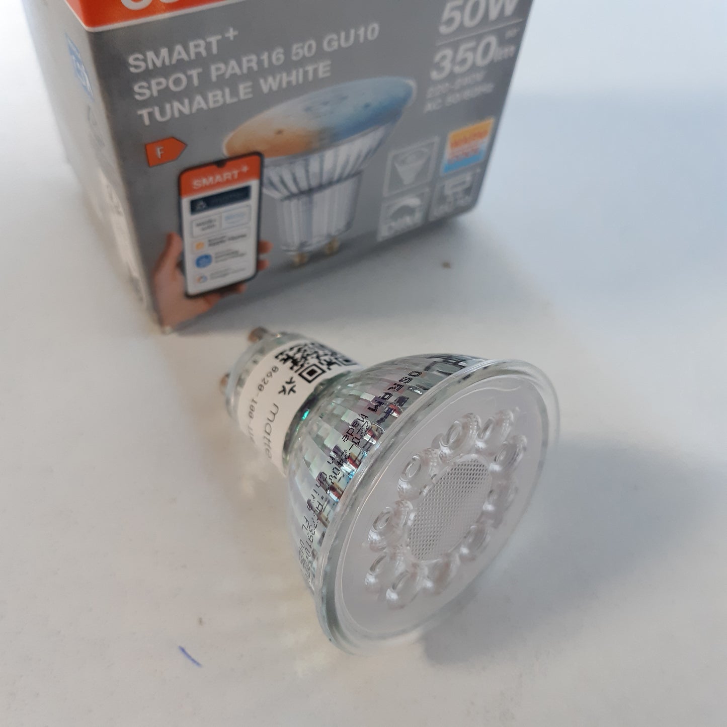 223636 - OSRAM SMART+ LED Spot PAR16, Reflektor GU10, i Bardhë i Rregullueshëm, i Errësueshëm, Matter over WiFi, i Kontrollueshëm nëpërmjet Aplikacionit, Alexa, Google dhe Apple