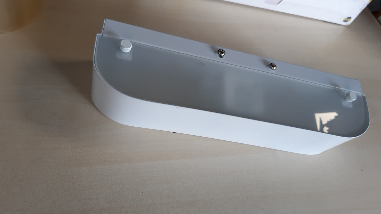 183368 - TRIO LEUCHTEN Llambë Muri LED Adriano, E Bardhë Alumini, me Sipërfaqe Saten të Bardhë Qelqi, 2 x LED 3.1 Vat