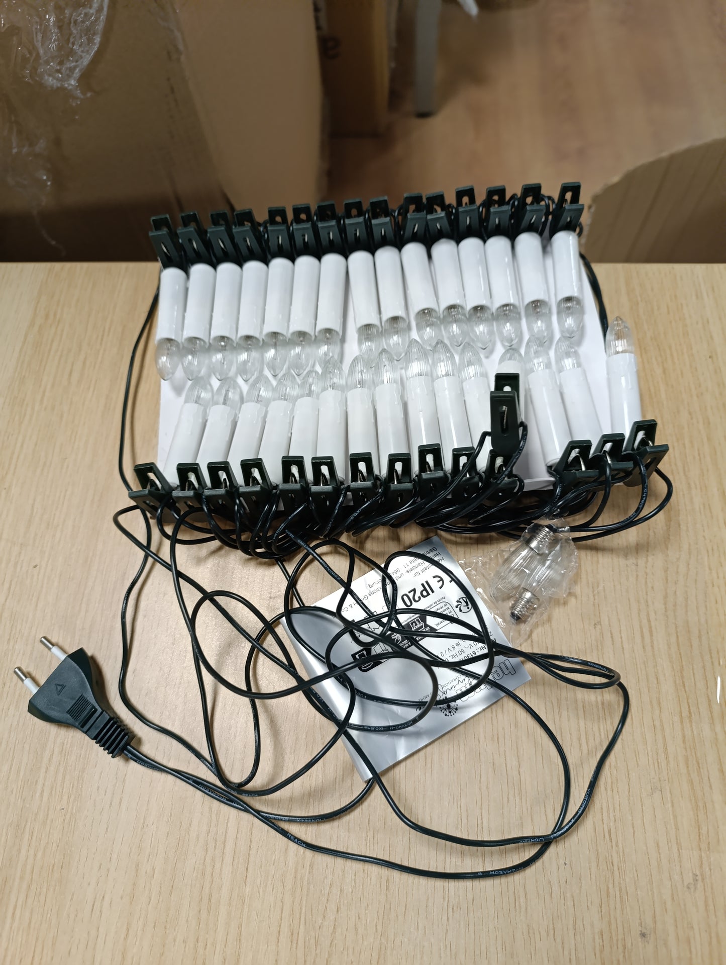 227771 - Drita me tela qirinjsh hellum për pemën e Krishtlindjeve, 30 drita, gjatësi ndriçimi 11.6 m, kabllo jeshile 1.5 m, për përdorim të brendshëm, <59lm, 613018