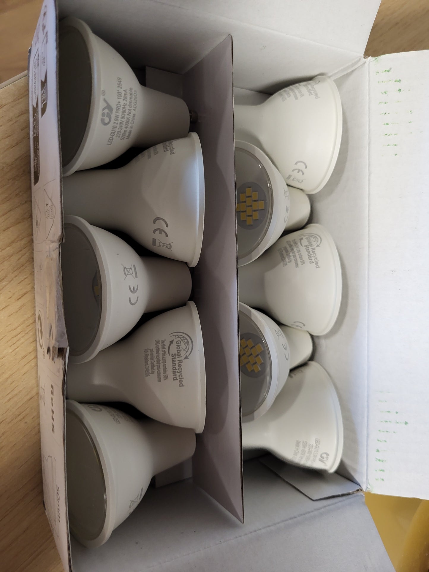 214263 - Llampa LED GU10, 2.9W (Ekuivalente me 50W), 520LM, 4000K, Kënd Rrezetimi 100°, Pako me 10 copë