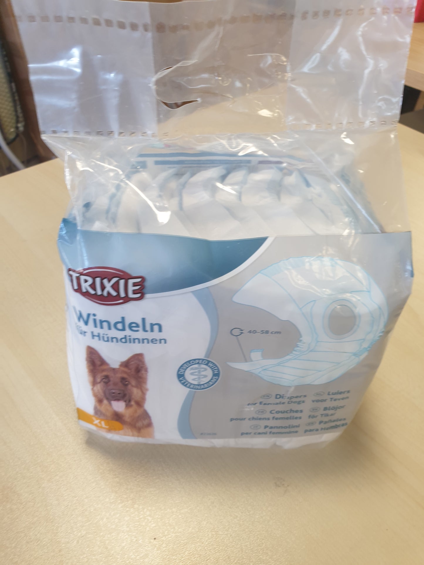 257918 - PELENA TRIXIE PËR QEN, XL (përmasa e belit 40-58 cm), 10 copë