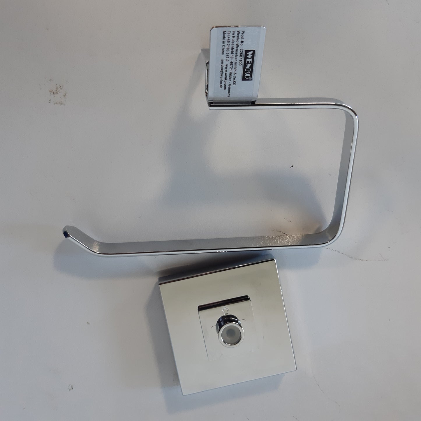 256220 - WENKO Mbajtëse letre higjienike Vacuum-Loc® prej çeliku inox Quadro Brilliant