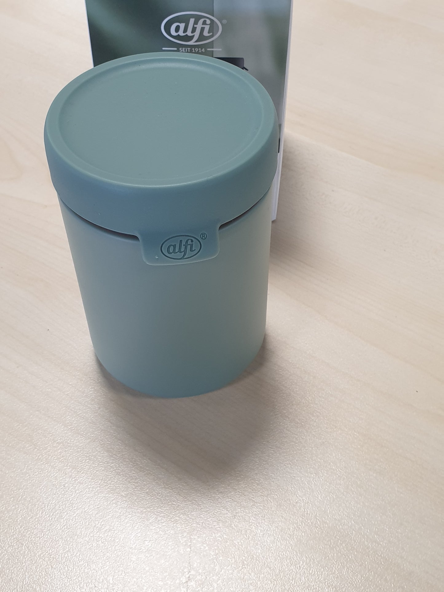 218238 - ALFI FILXHAN USHQIMI ISO 350ml, jeshile mat, çelik inox, enë e izoluar për ushqim, e sigurt për lavastovilje, pa BPA