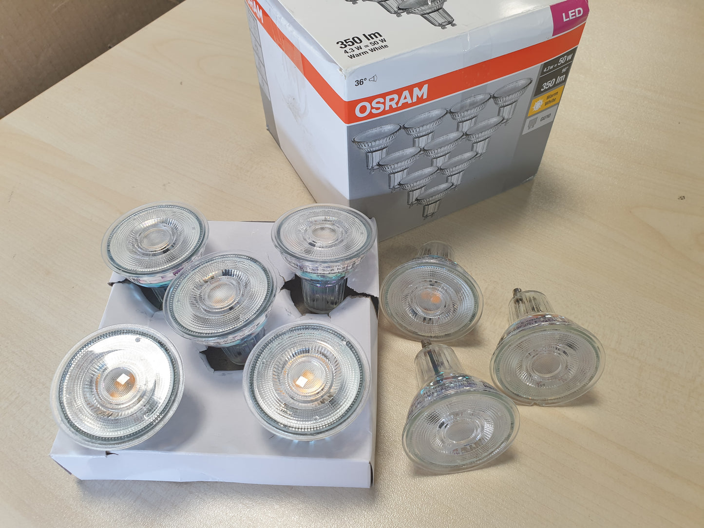 248148 - OSRAM Llambë reflektuese LED PAR16 GU10, 4.3 W, e bardhë e ngrohtë, 10 copë (1 pako)