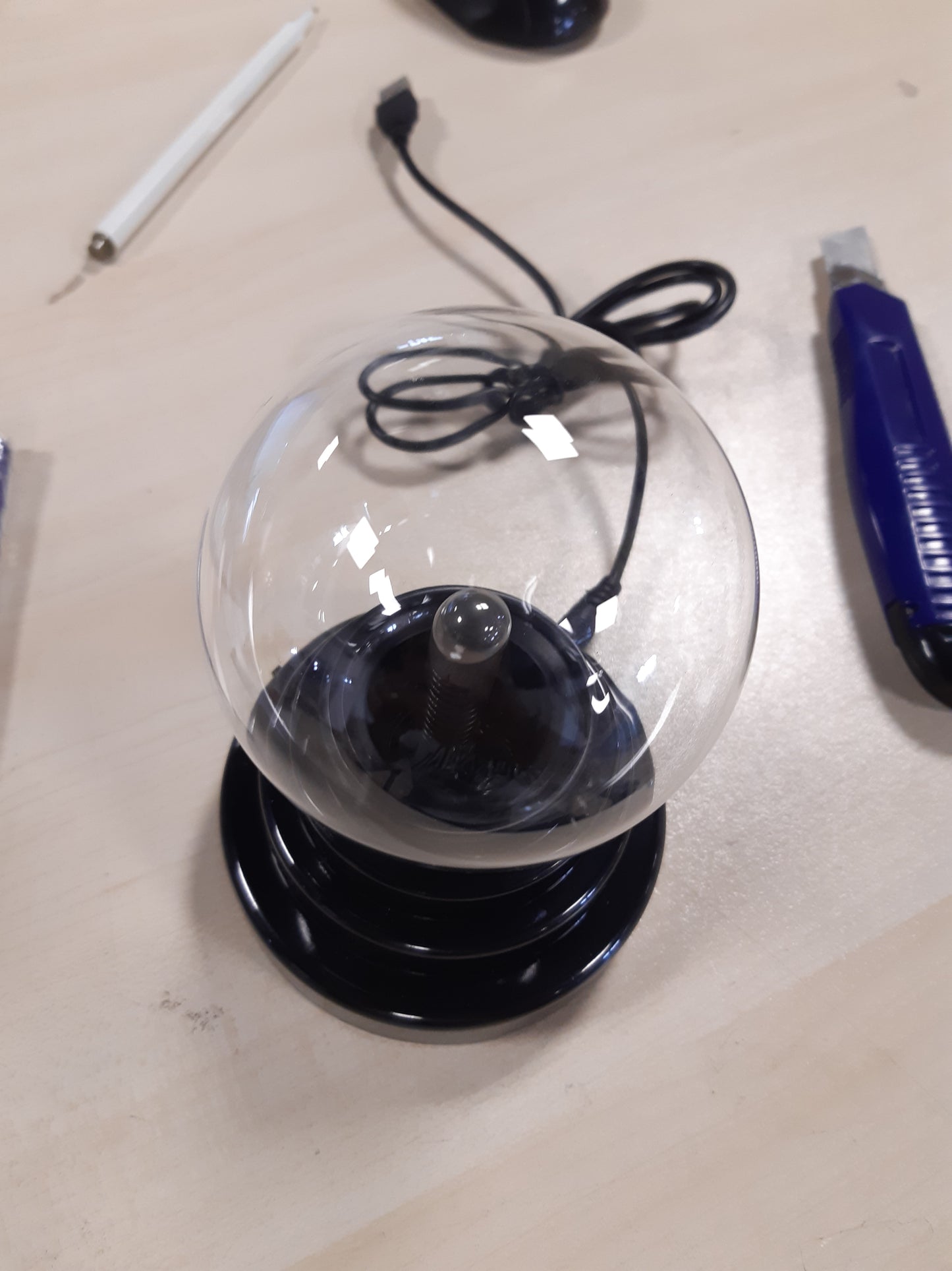 168989 - LLAMBË SFERIKE PLAZME MAGJIKE Llambë Sferike Plazme 7.6cm, e Ndjeshme Ndaj Prekjes, Energjia USB, Për Dekorime, Festa, Dhoma Gjumi