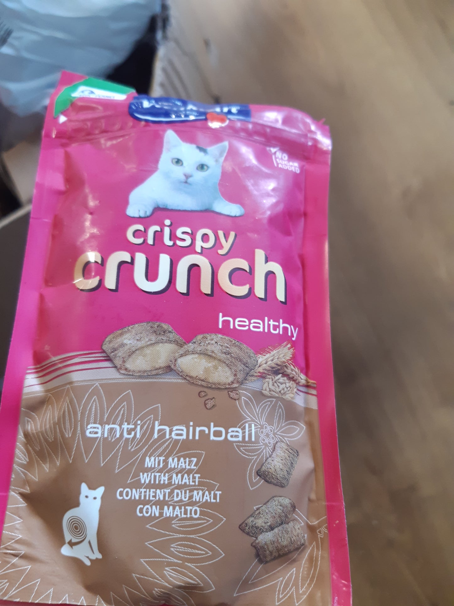249056 - VITAKRAFT Crispy Crunch Classic, ushqime për mace, ushqim i kërcitshëm i mbushur me malt, në qese të mbyllshme, pa sheqer të shtuar (1 x 60g)