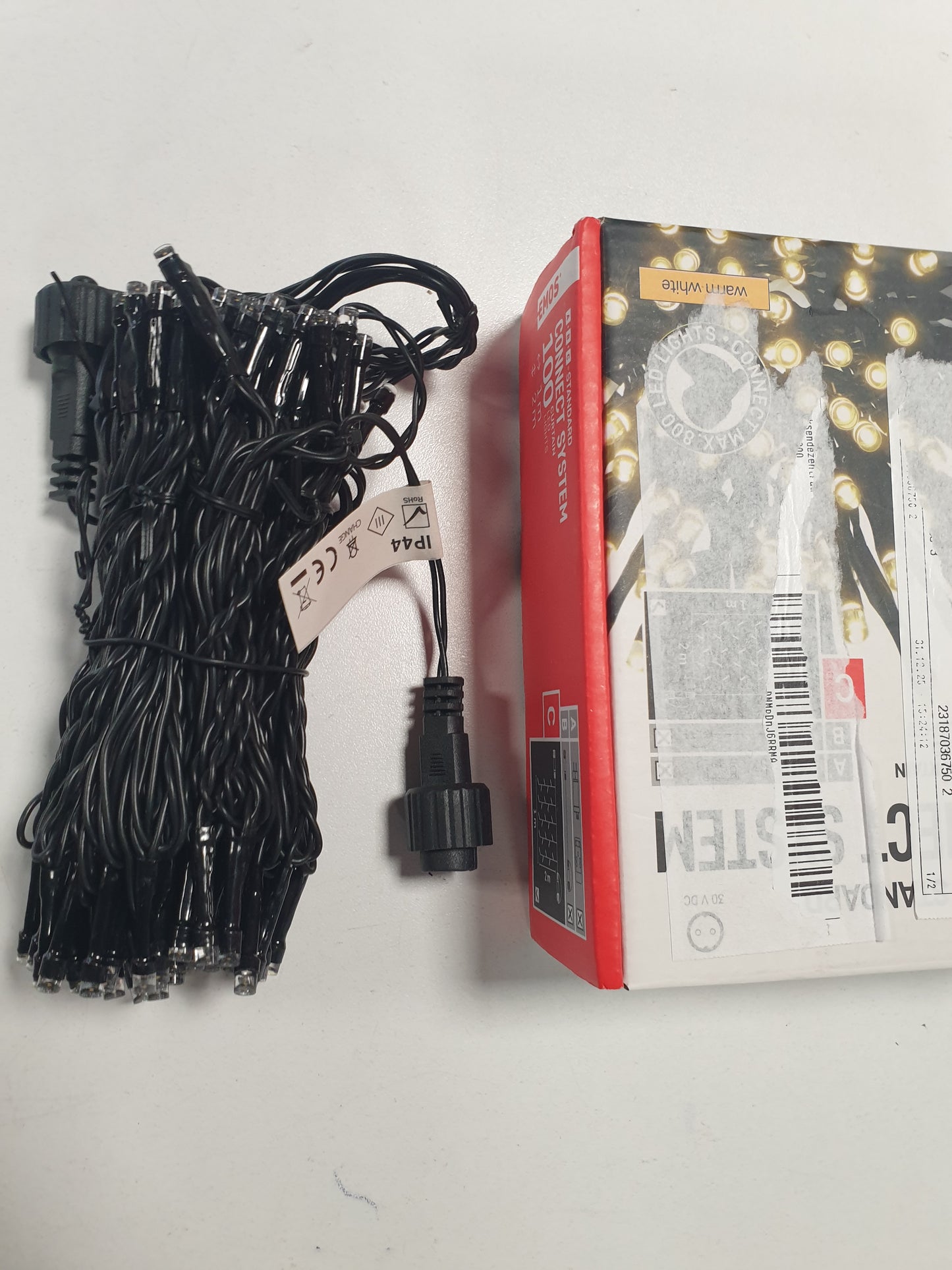 219156 - Perde Dritash Standarde 1m e Sistemit EMOS Connect, Varg Dritash Krishtlindjesh me 100 LED, IP44, E Bardhë e Ngrohtë