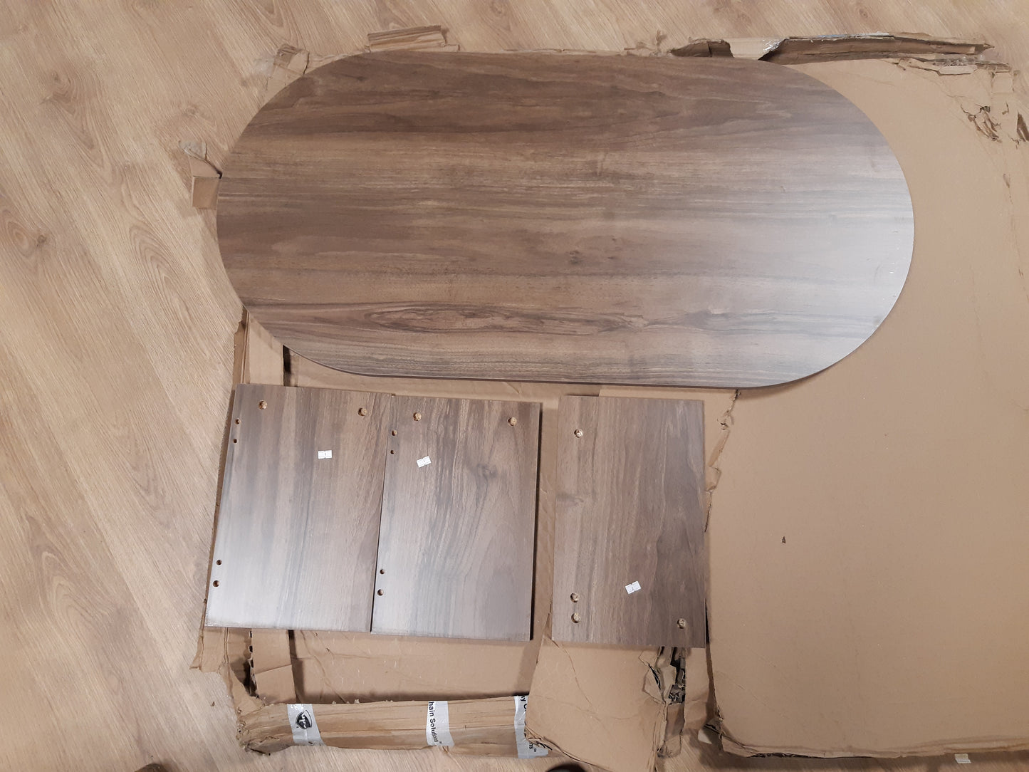 159480 - HANAH HOME Tavolinë Kafeje Elegante Prej Arre, 119cm x 60cm x 39.8cm, Pllakë Grimcash e Veshur me Melaminë 100%, Trashe 18mm, Perfekte për Dhoma dhe Hapësira Moderne të Ndenjes