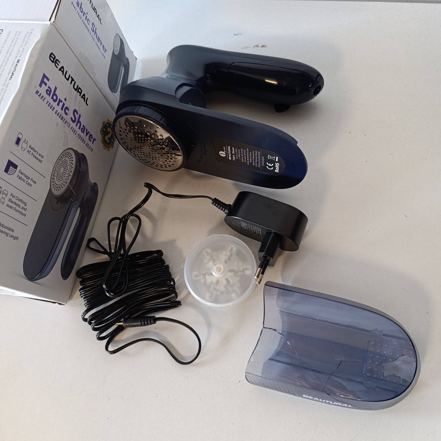 223286 - BEAUTTURAL Heqës pushi profesional, me adaptor AC ose bateri, për rroba dhe mobilje