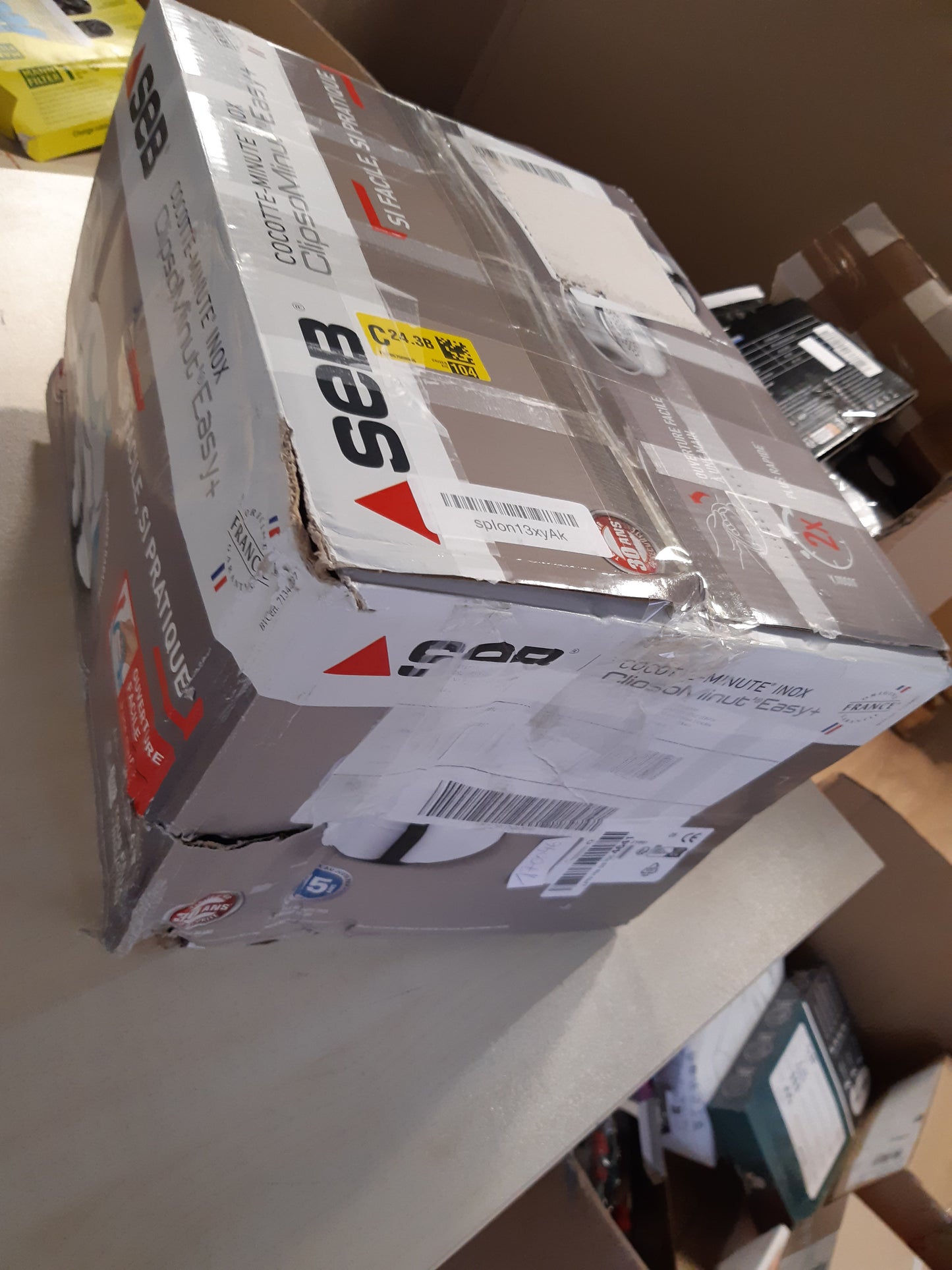 170046 - SEB ClipsoMinut' Easy+ Tenxhere me Presion prej Çeliku Inox, 6L, Hapje e Lehtë me Një Dorë, e Përshtatshme për Induksion, Prodhuar në Francë, Ngjyra Blu P4900716