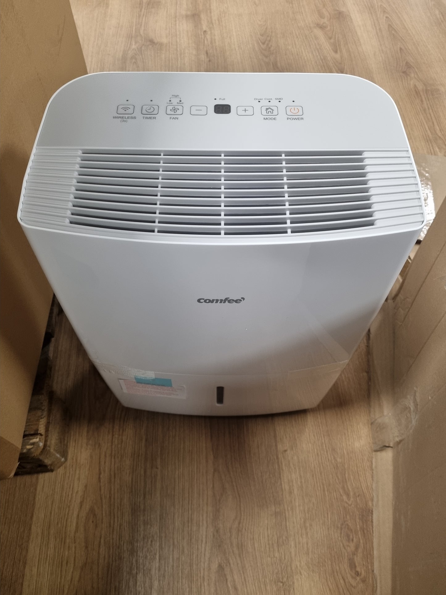 159441 - COMFEE' Tharëse Ajri 20L/24h për Shtëpi, Kapaciteti i Rezervuarit 3L, E Përshtatshme për Dhomë deri në 40㎡, Kontroll WiFi, E Pajtueshme me Alexa, Rrota Rrotulluese dhe Kohëmatës, Modeli MDDF-20DEN7-WF