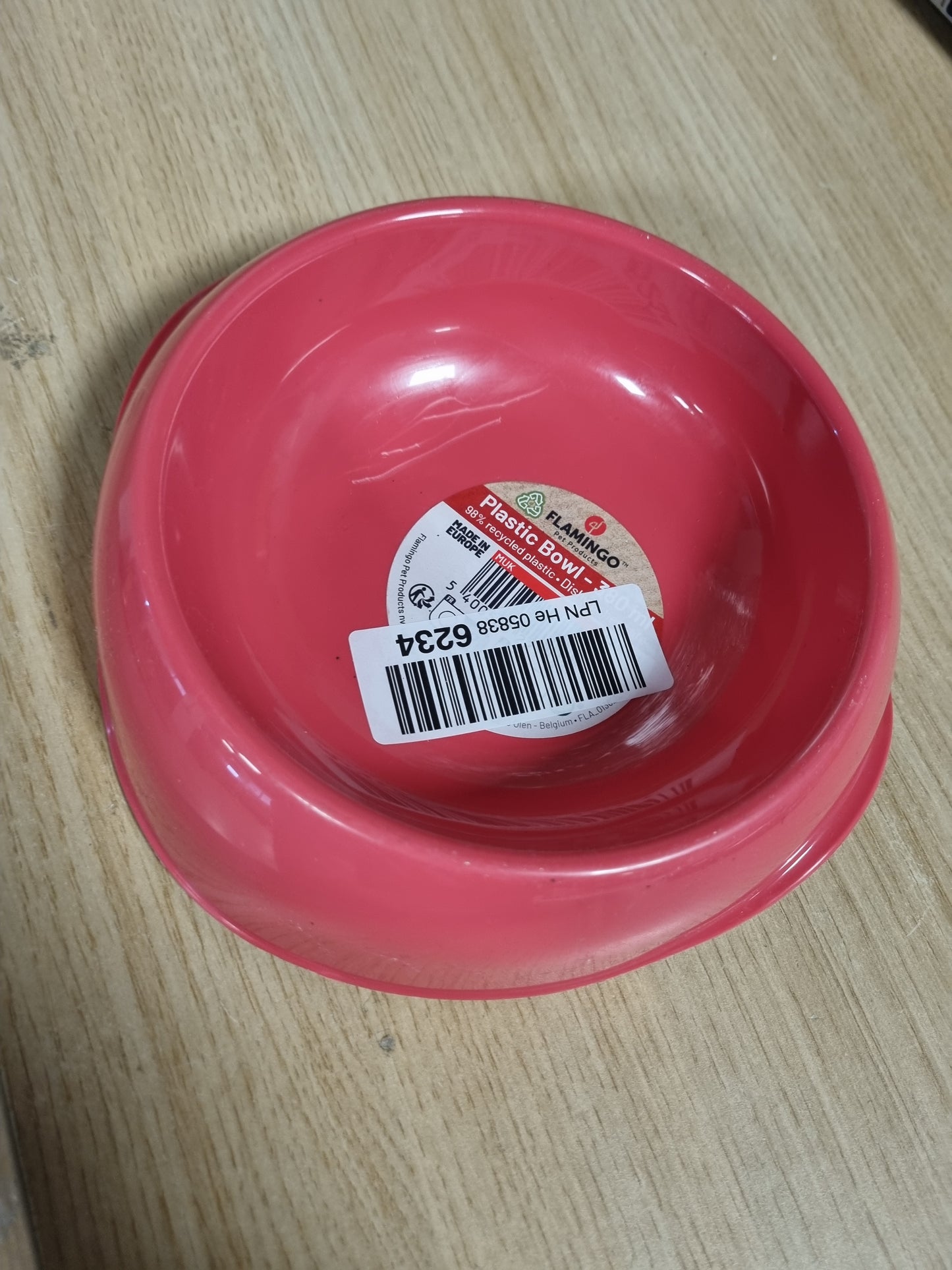 216850 - MUK Enë për ushqyerje dhe pirje Flamingo Coral Red Round 380ml