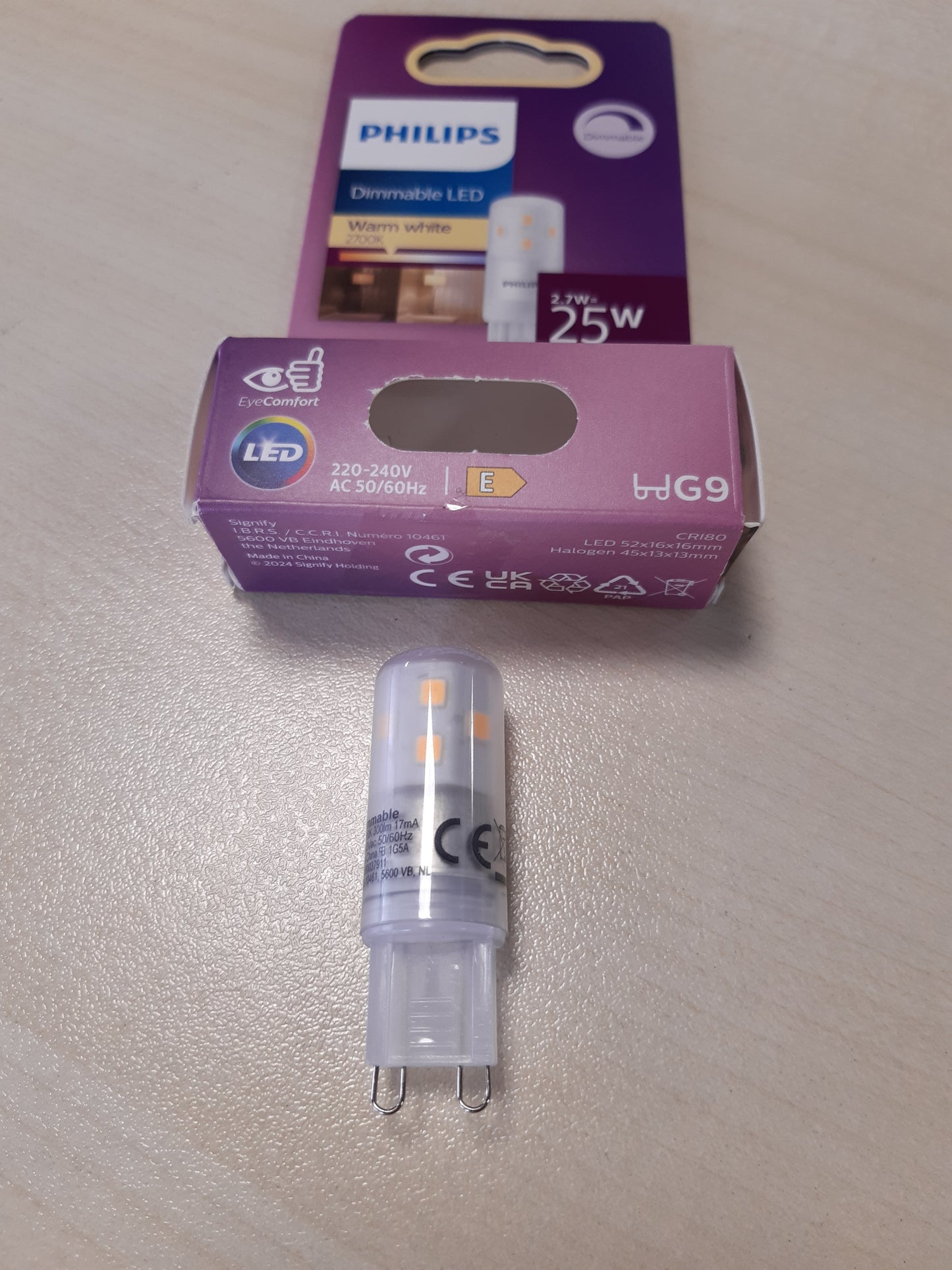 257977 - PHILIPS LED 25W G9 WW 230V Dim SRT6